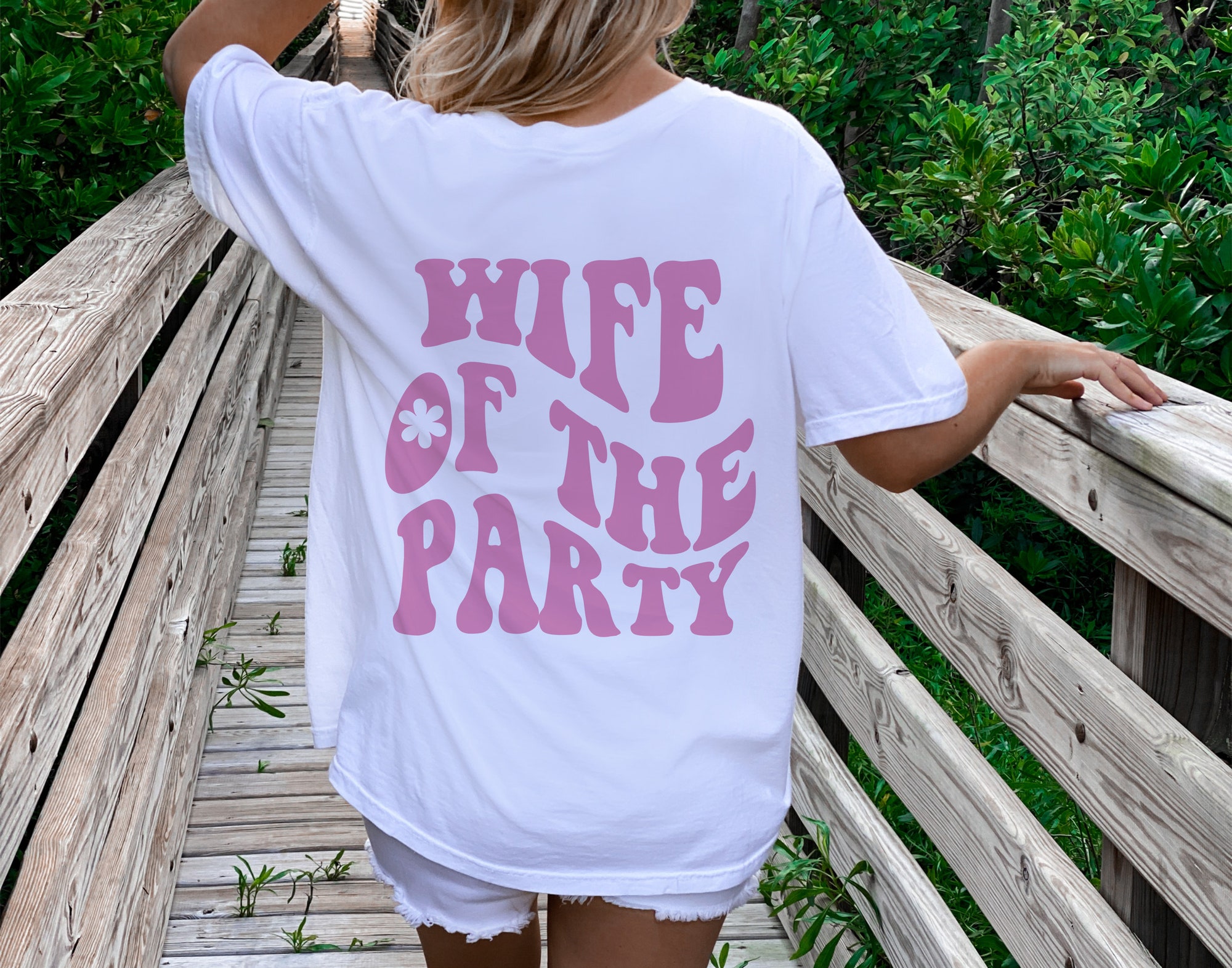 Y2K Wife of the Party Tee - Retro Bride & Bachelorette Shirt image 0