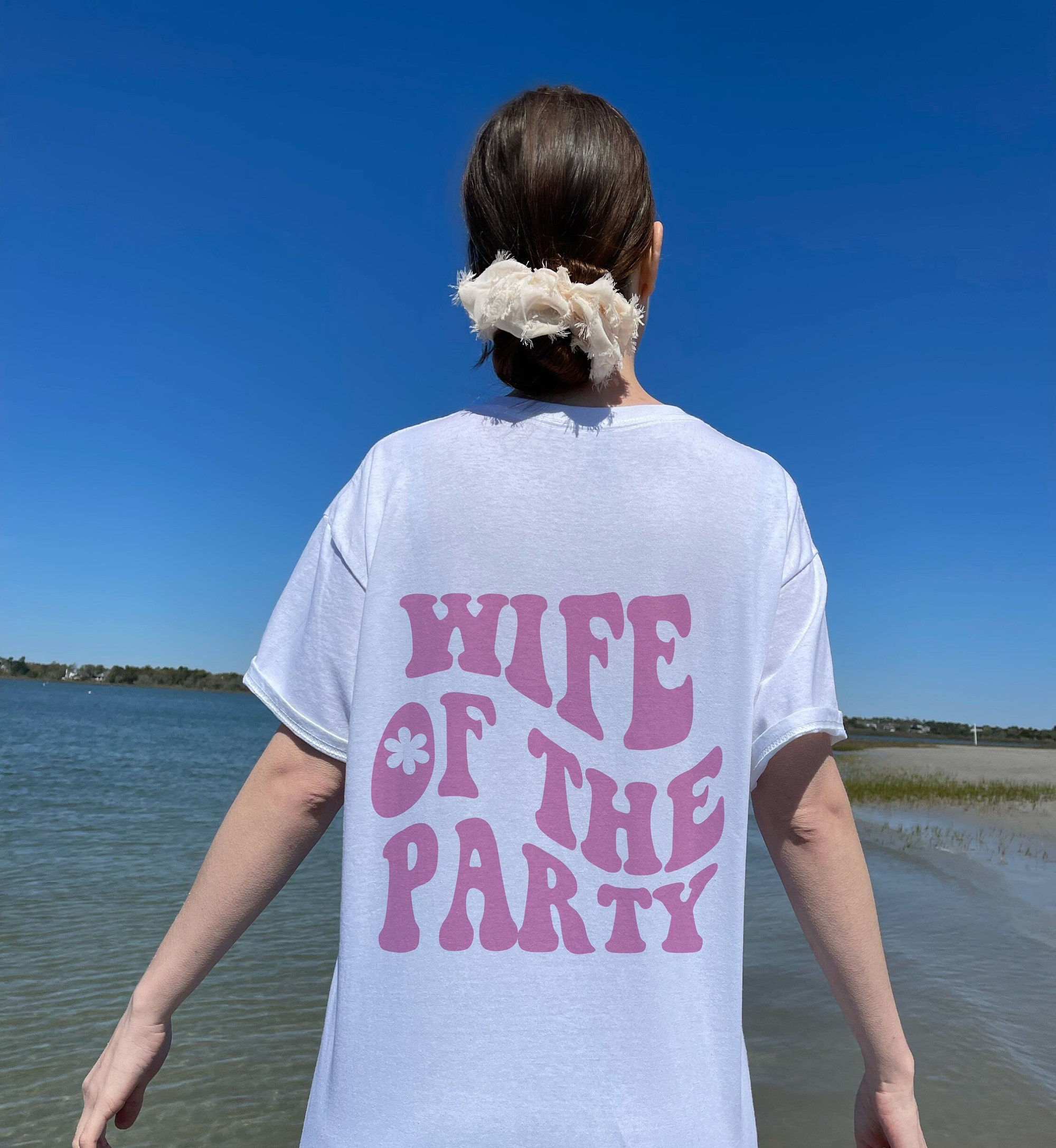 Y2K Wife of the Party Tee - Retro Bride & Bachelorette Shirt image 1