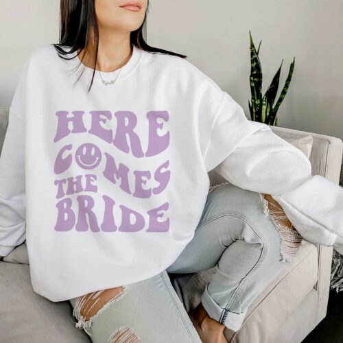 Y2k Bride Sweatshirt - Retro Bachelorette Party Shirt image 0