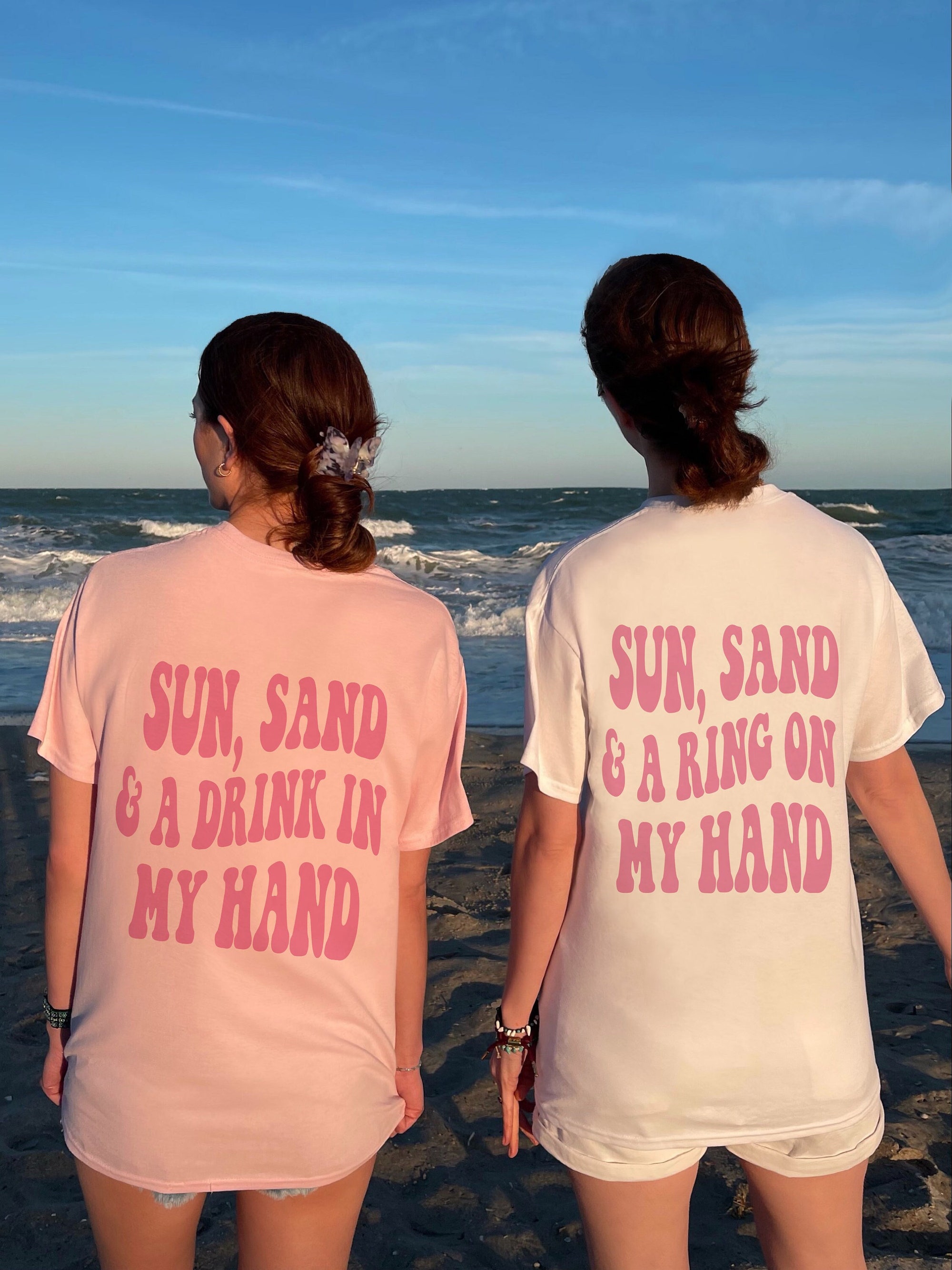 Sun & Sand: Retro Beach Bachelorette & Bride Shirt image 0