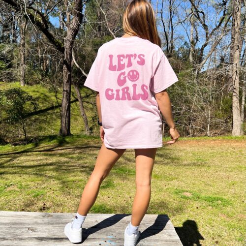 Retro 'Let's Go Girls' Bachelorette Party Shirt - Y2K Style image 0