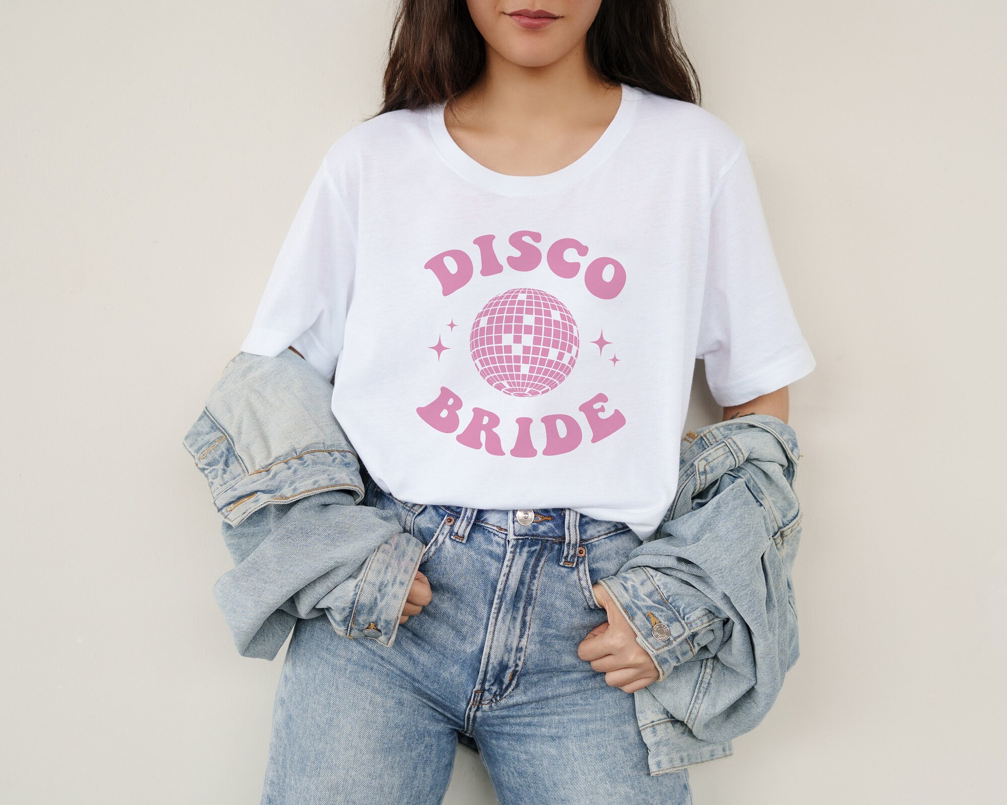 Disco Bride Shirt, Groovy 80s 90s Disco Theme, Bachelorette Party, Retro Trendy Shirt, Bride Bridesmaid Tee, Aesthetic Group Matching Shirt image 0
