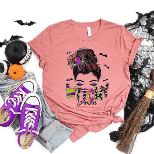 Witchy Woman Shirt Funny Halloween Tee image 0