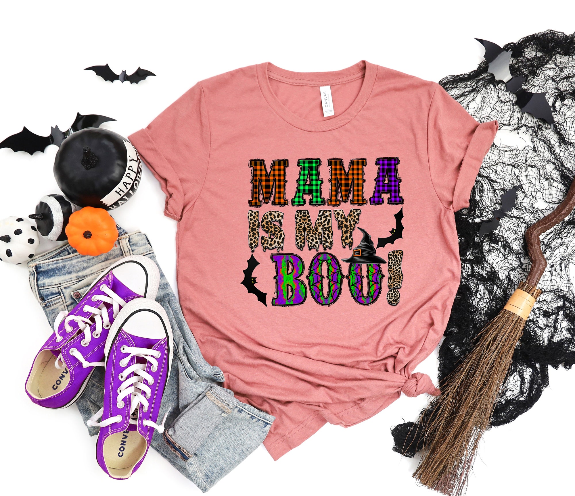 Mama Is My Boo Halloween Party Shirt image 2