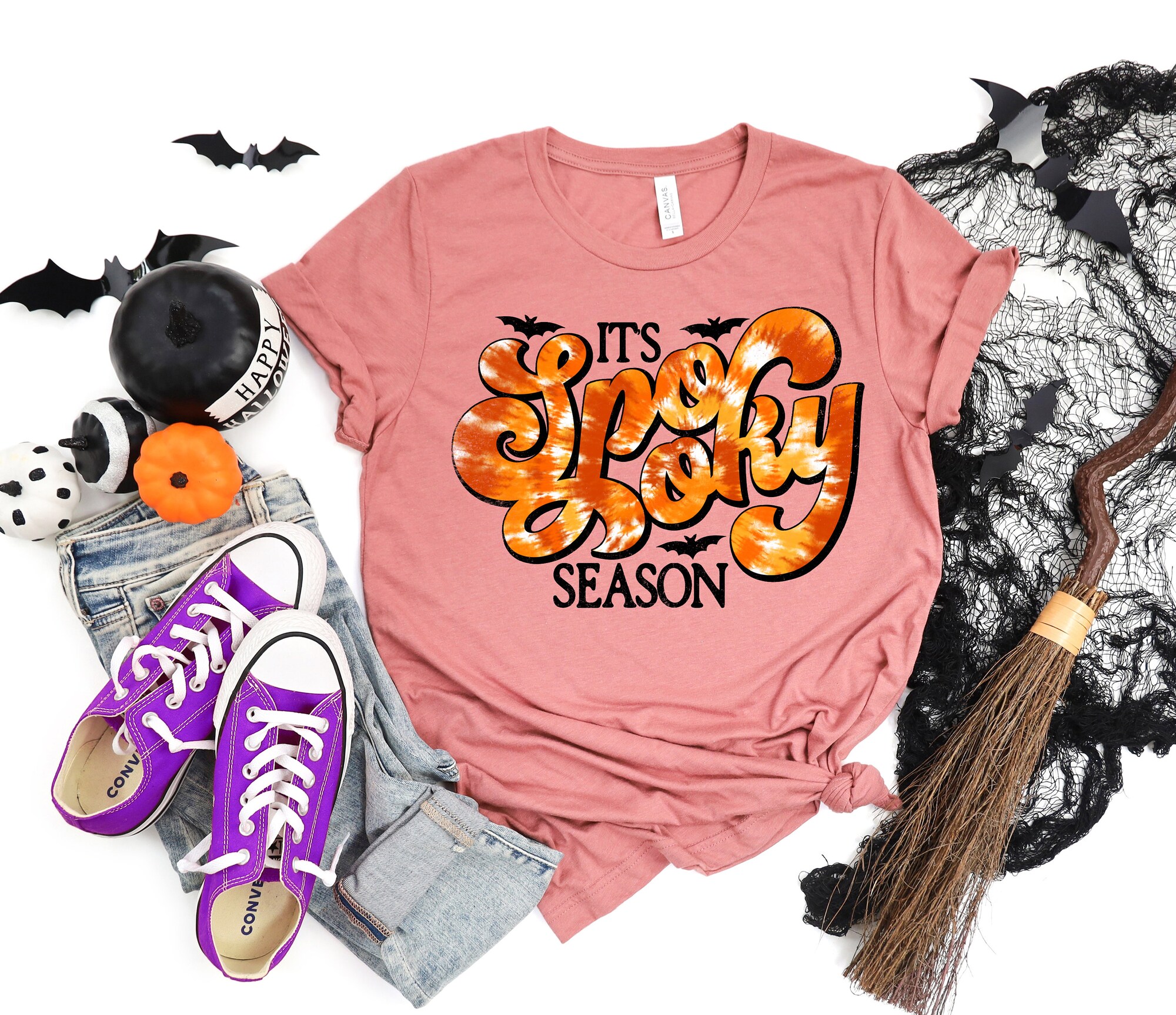 Spooky Season Shirt: Fall Halloween Vibes Funny Gift Tee image 2