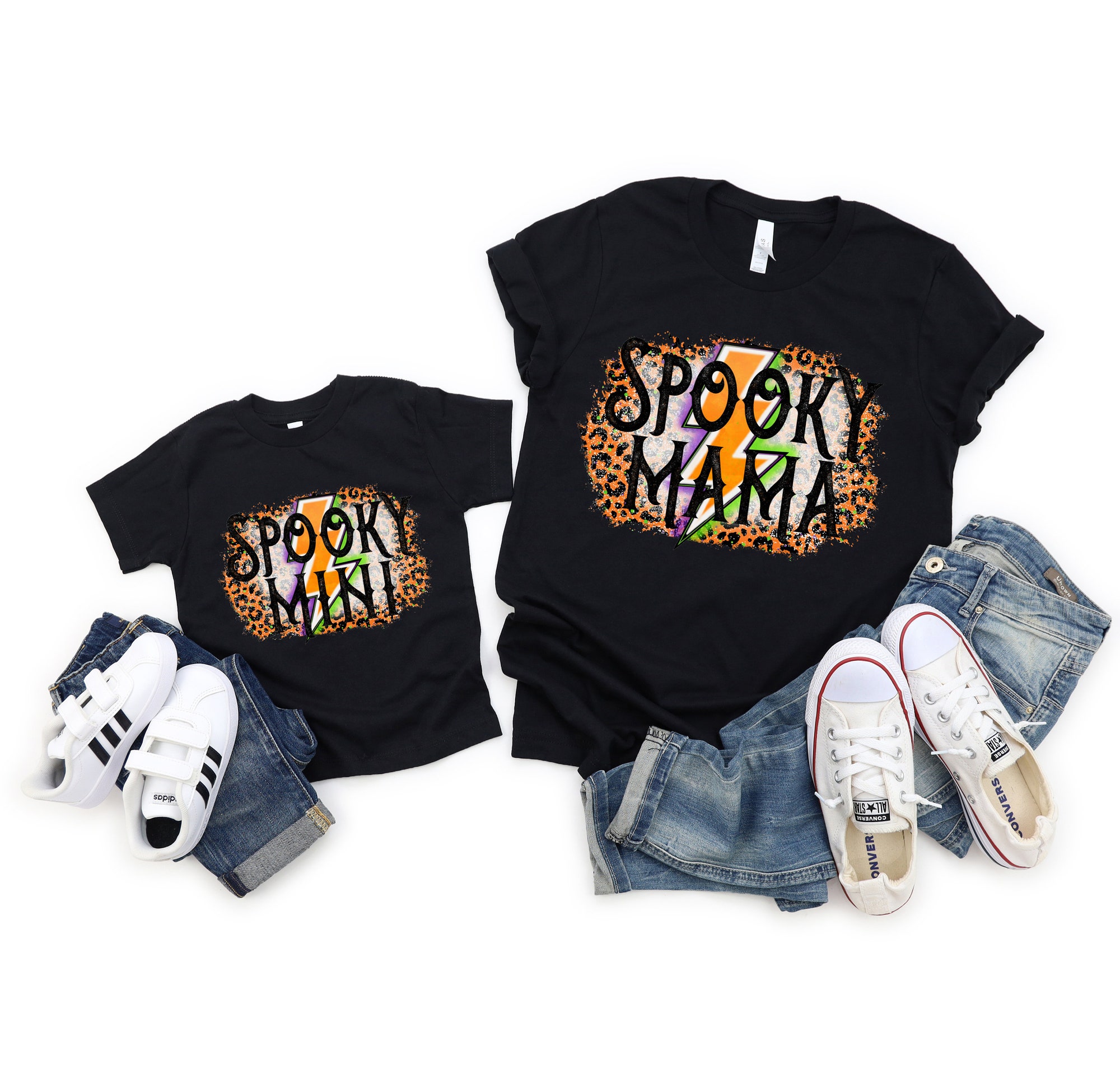 Spooky Mama & Spooky Mini Shirt: Matching Family Halloween Costumes image 1