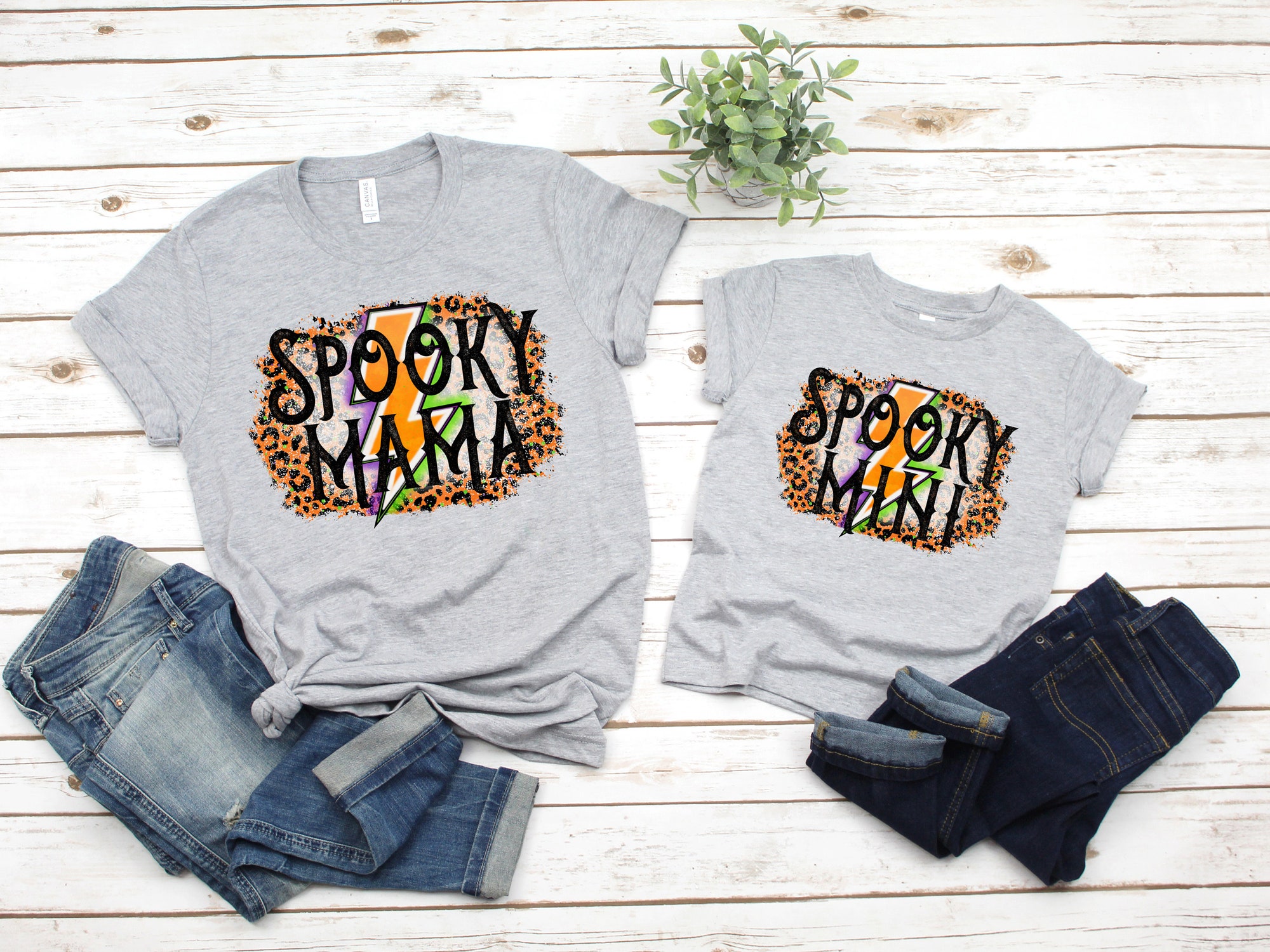 Spooky Mama & Spooky Mini Shirt: Matching Family Halloween Costumes image 2