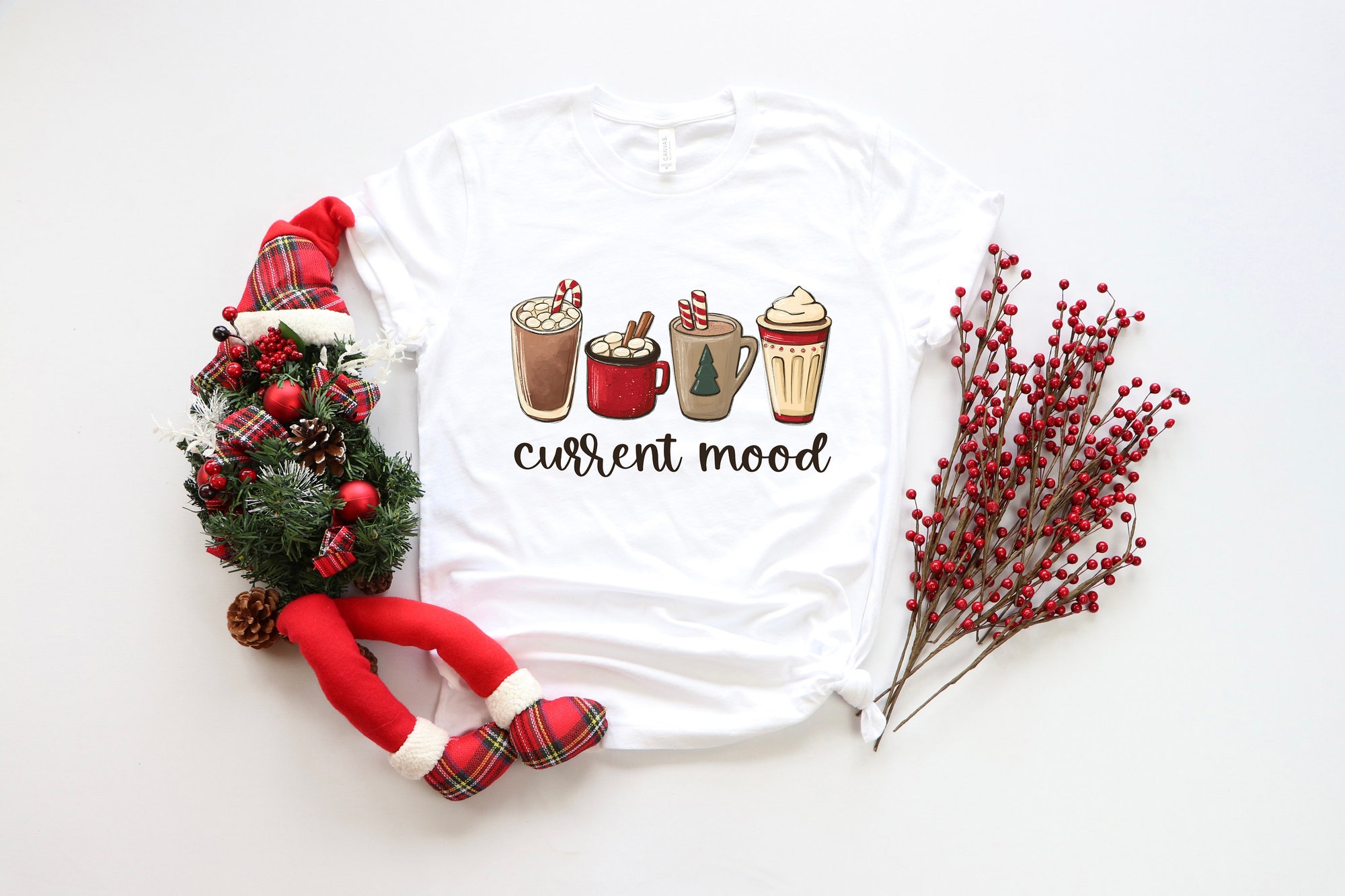 Christmas Hot Chocolate & Coffee Shirt | Winter Warm Cozy Apparel image 3