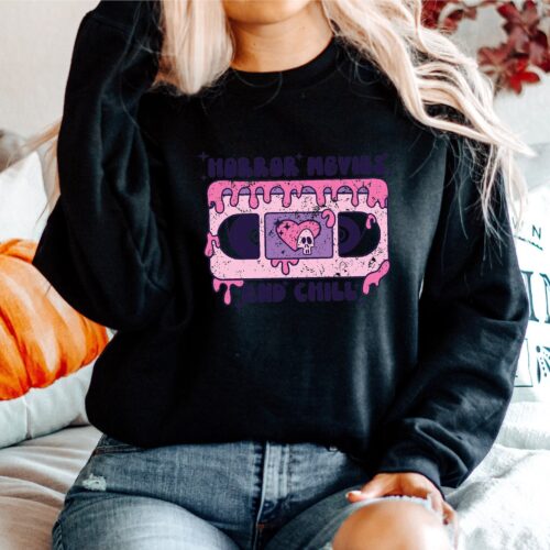 Horror & Chill: Distressed Sweatshirt for Halloween image 0