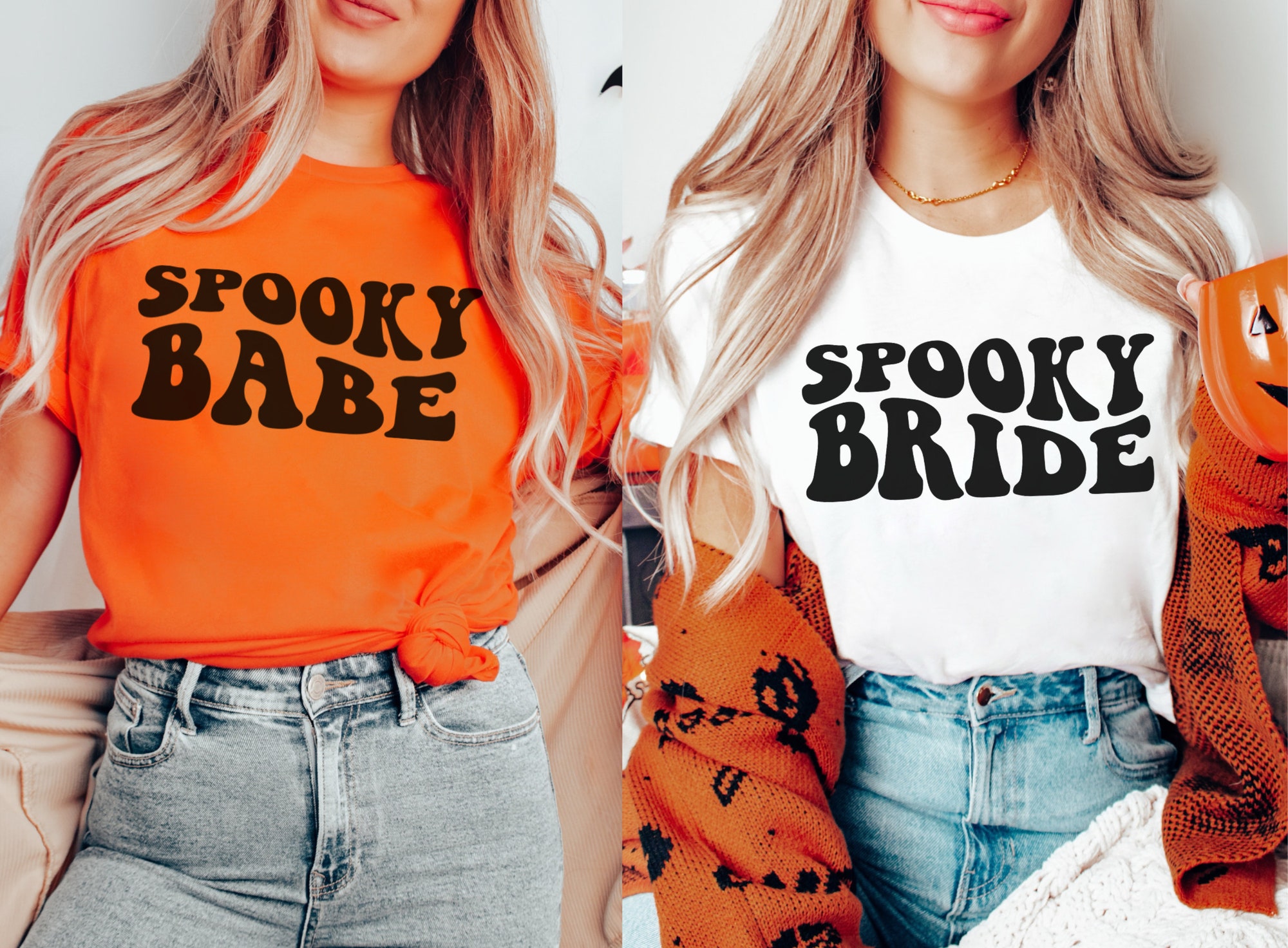 Spooky Bachelorette: Bride & Bridesmaid Halloween Tees image 0