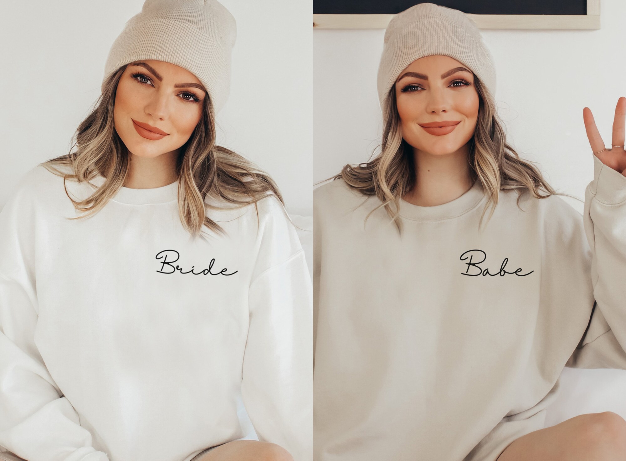 Winter Bachelorette: Minimalist Bride & Babe Woods Weekend Tee image 0