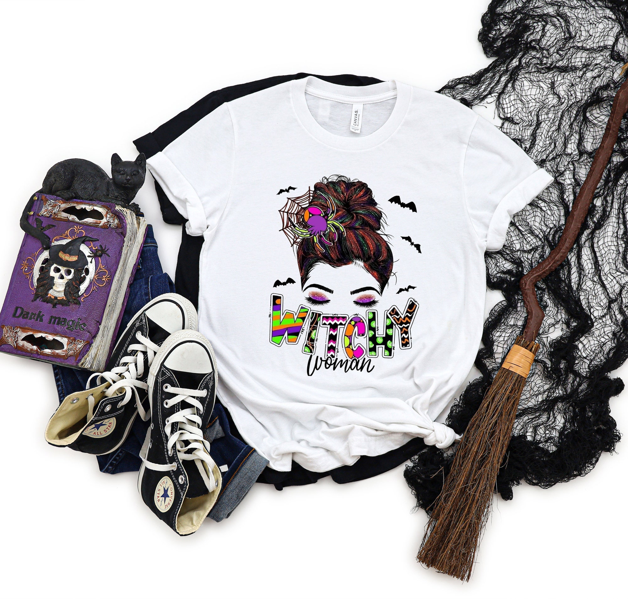 Witchy Woman Shirt Funny Halloween Tee image 1