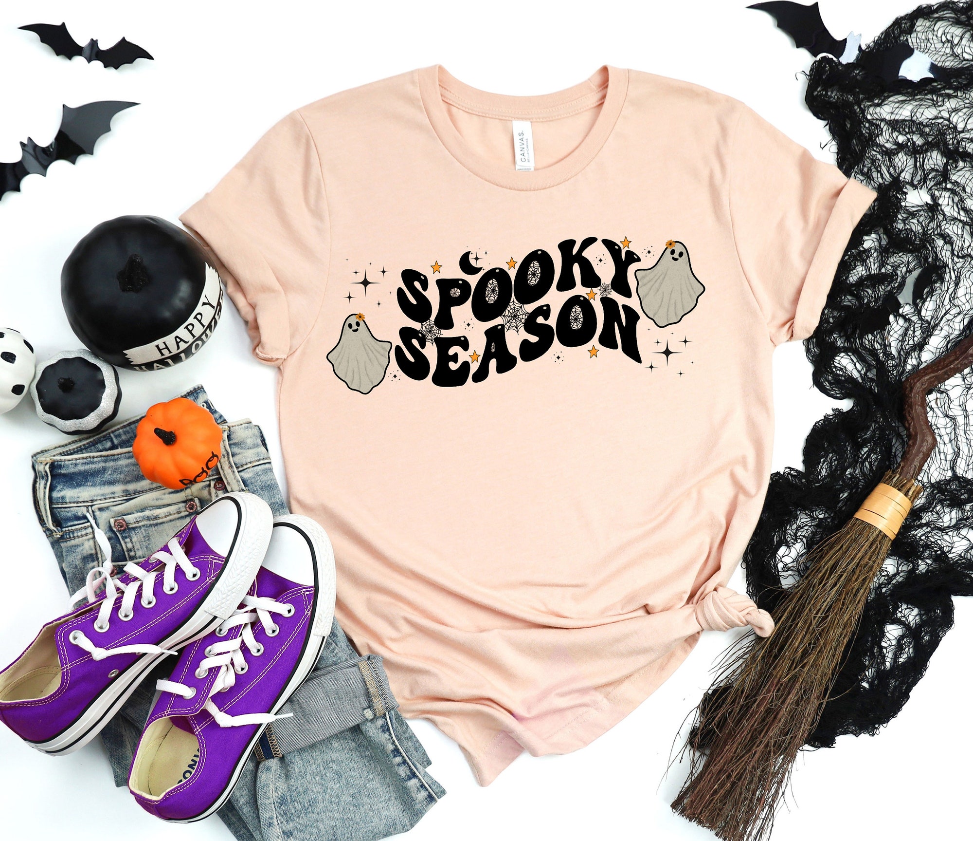 Spooky Season Halloween Shirt: Fall Vibes Funny Gift Tee image 0