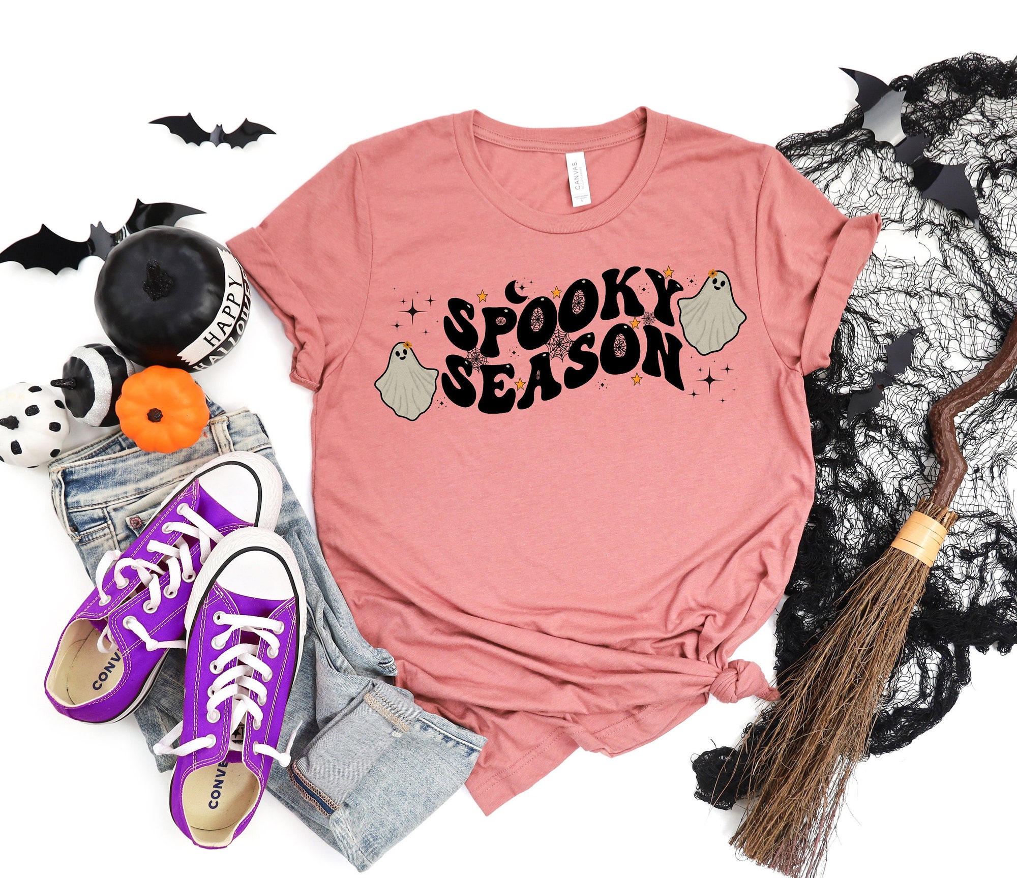 Spooky Season Halloween Shirt: Fall Vibes Funny Gift Tee image 1