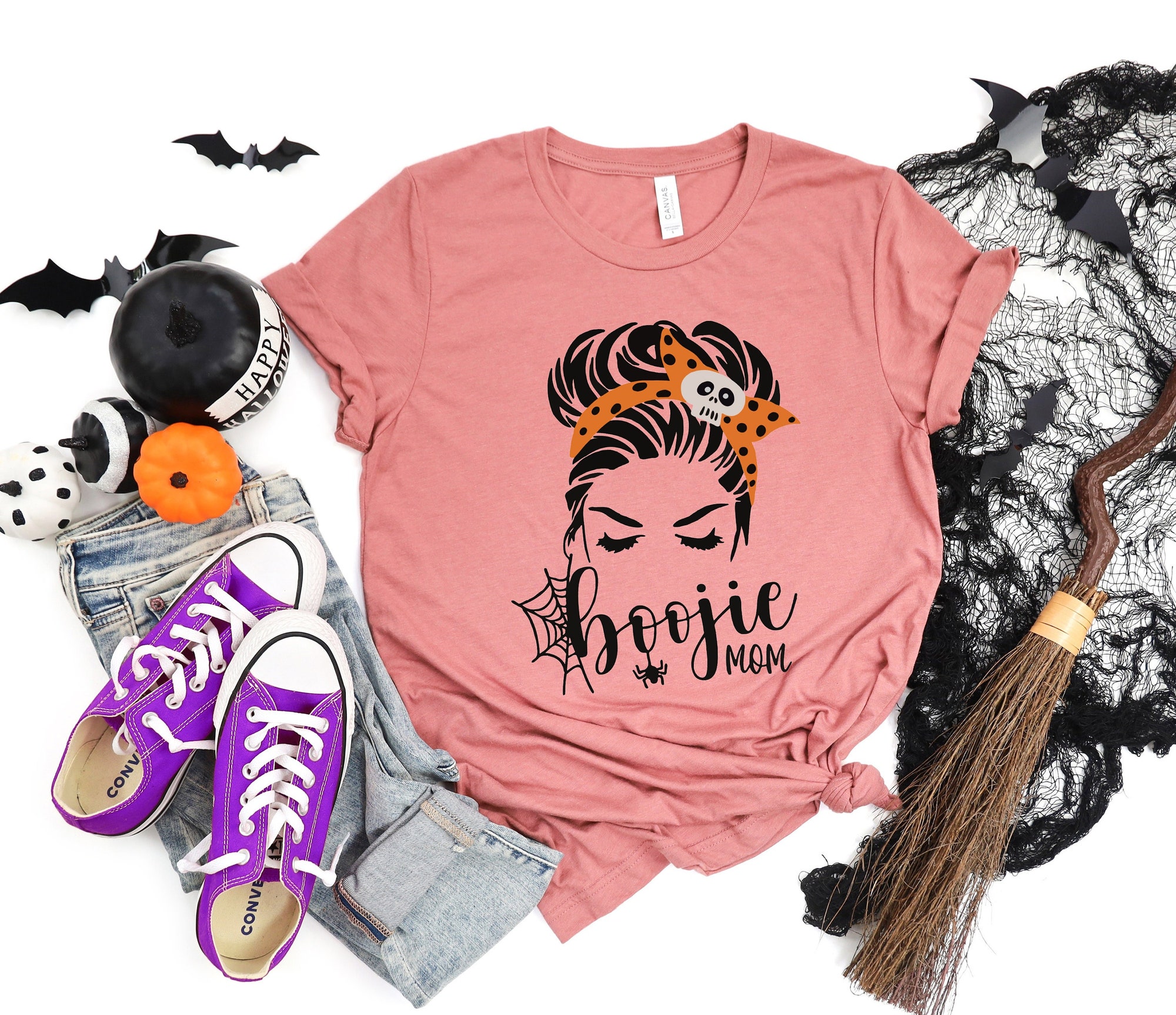 Boojie Mom Halloween Shirt: Boo Mom Spooky Gift for Cool Mom image 0