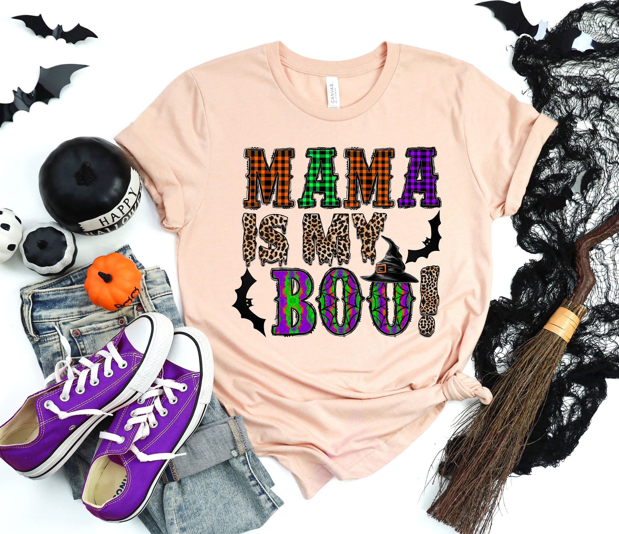 Mama Is My Boo Halloween Party Shirt image 1