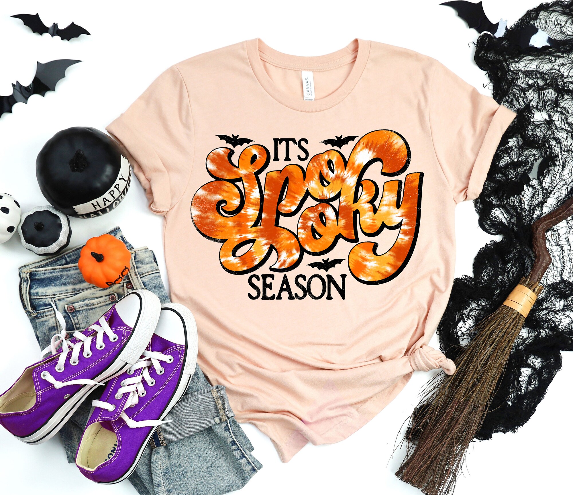 Spooky Season Shirt: Fall Halloween Vibes Funny Gift Tee image 1