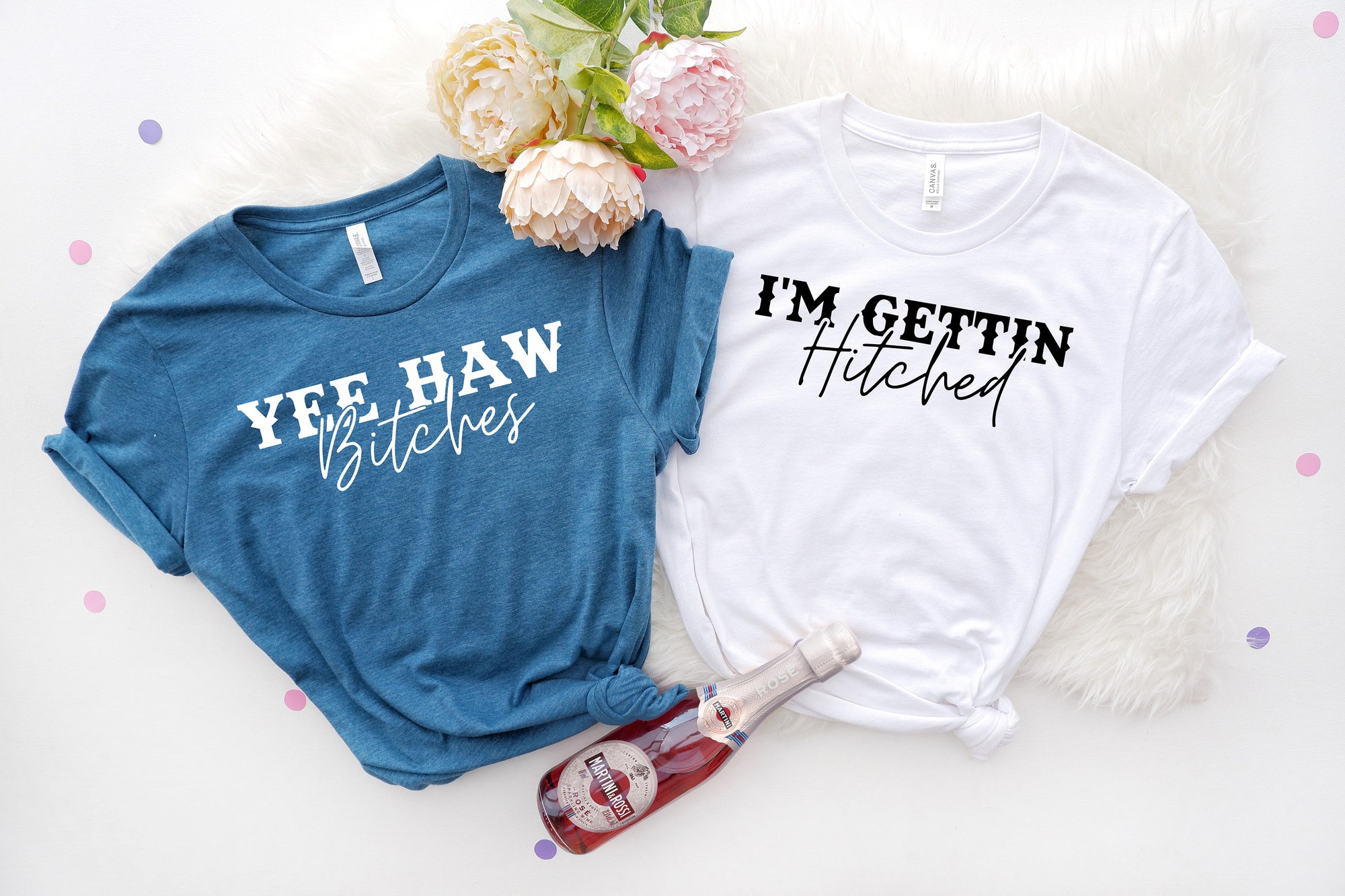 Yee Haw Getting Hitched Tees: Western Bachelorette & Bride Shirts image 2