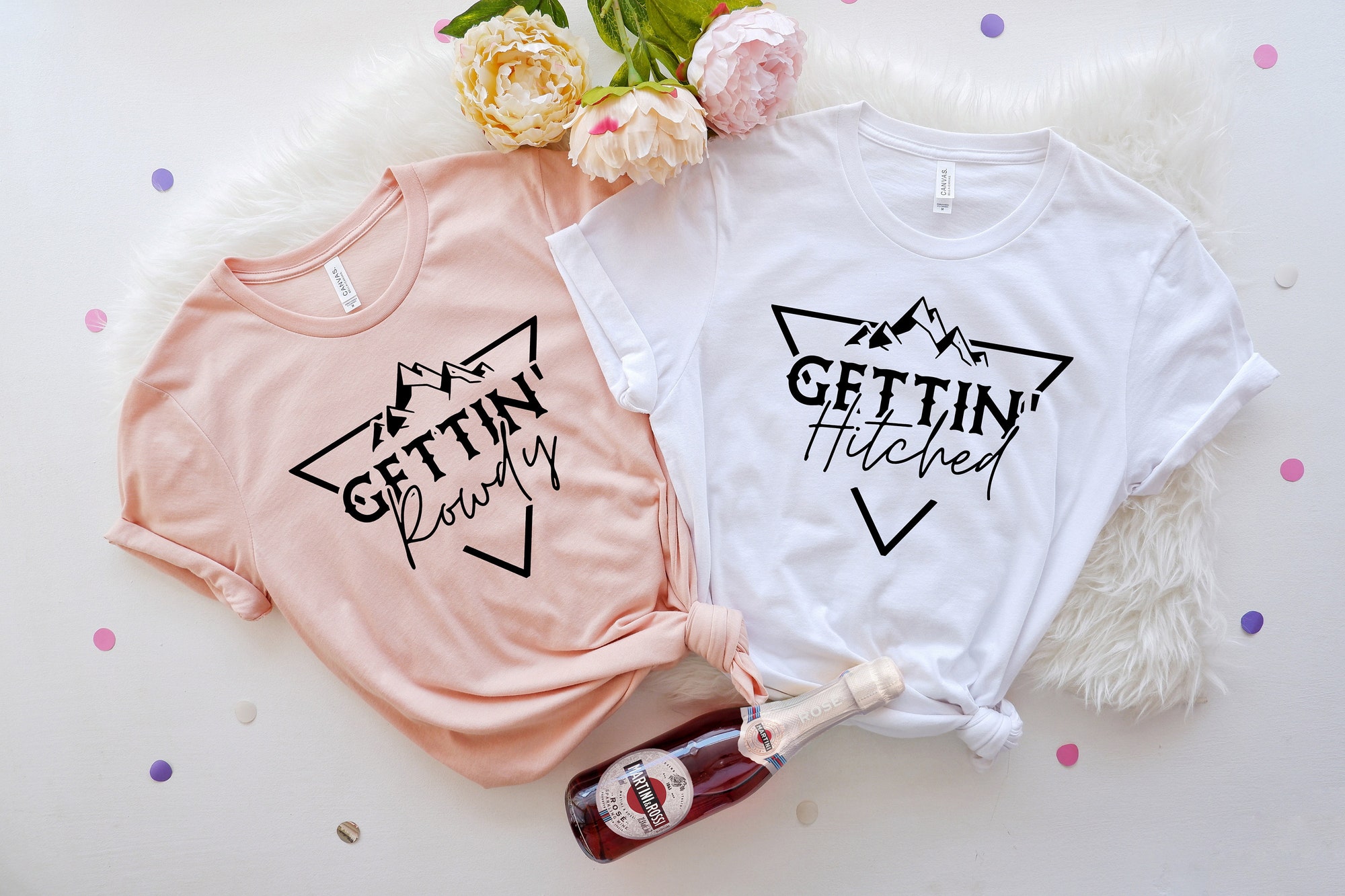 Country Bachelorette Tees: Getting Hitched Team Bride Wedding Party Gifts image 2