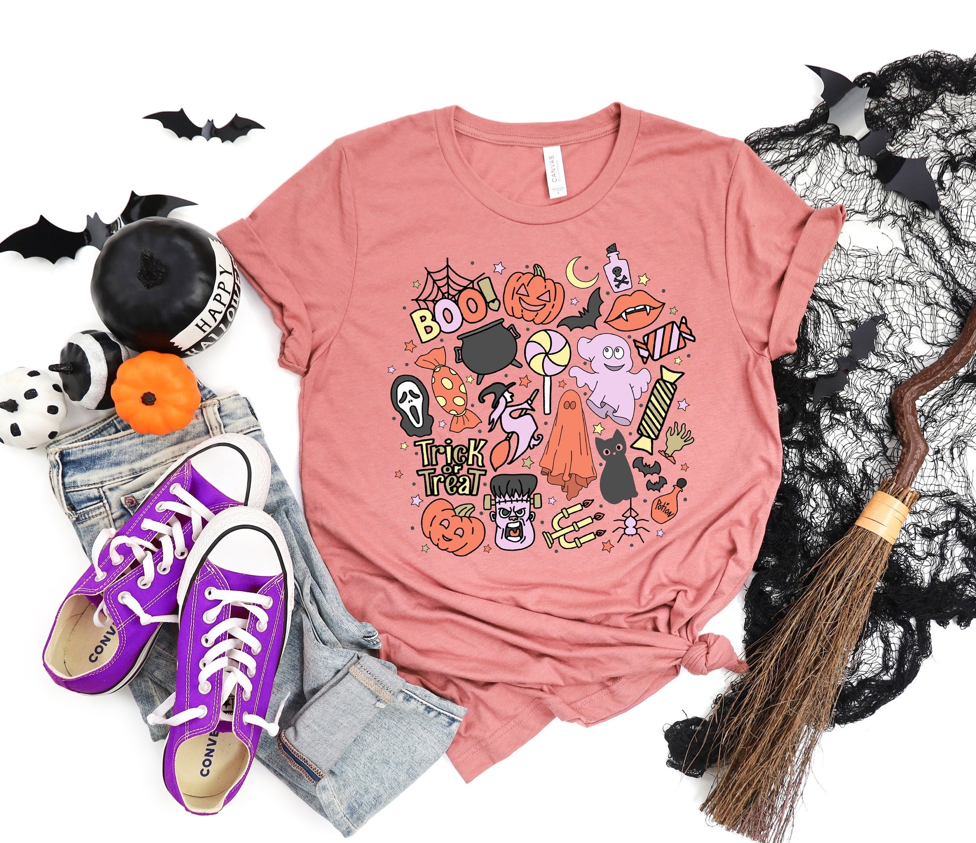 Cute Halloween Theme Shirt: Teacher & Mom T-Shirts for Fall image 2