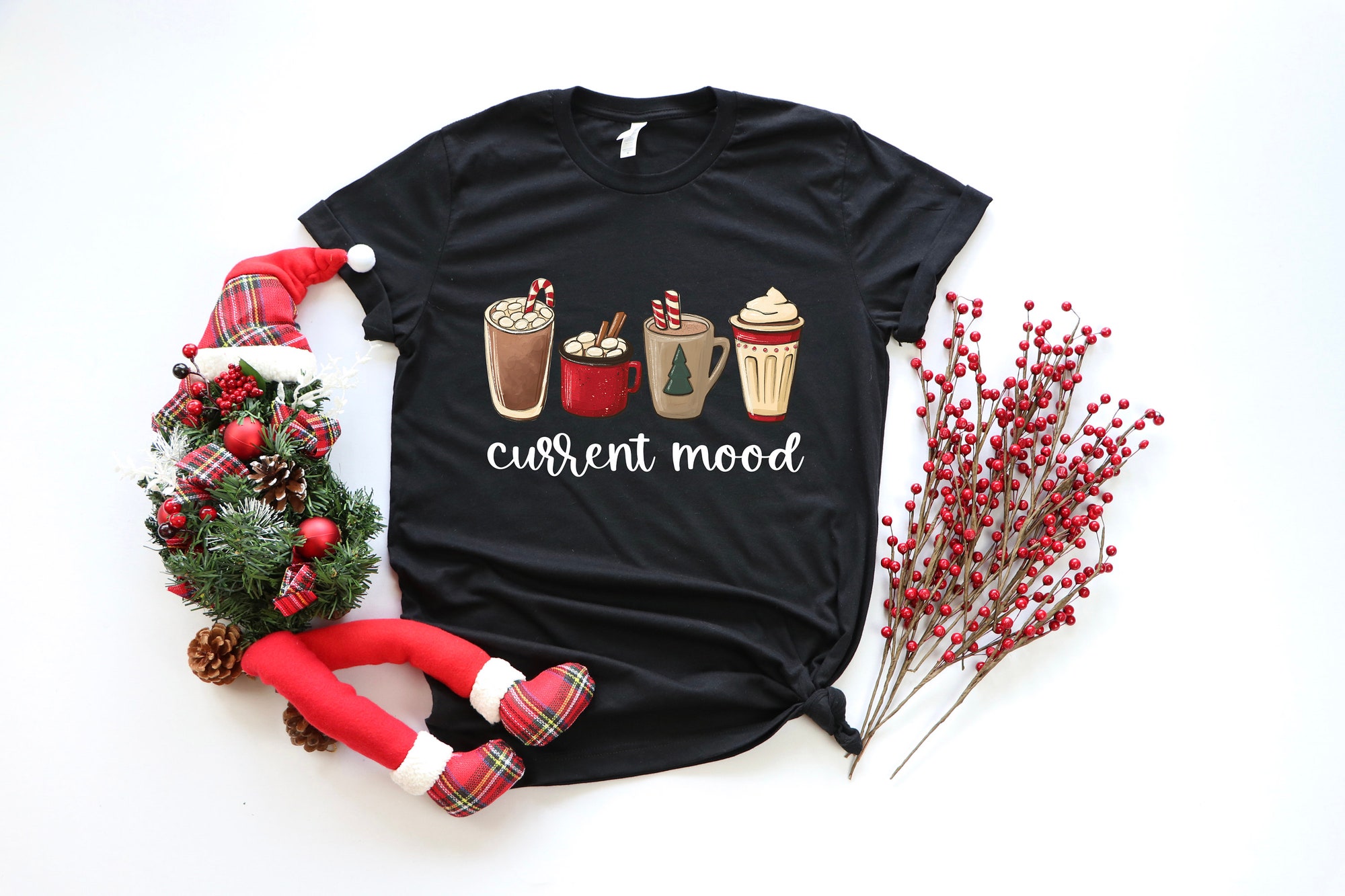 Christmas Hot Chocolate & Coffee Shirt | Winter Warm Cozy Apparel image 2