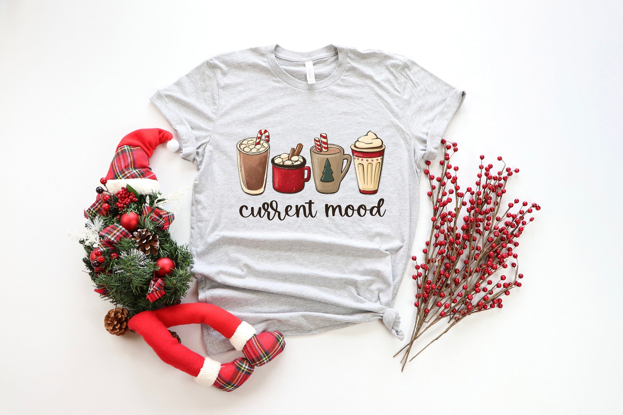 Christmas Hot Chocolate & Coffee Shirt | Winter Warm Cozy Apparel image 1