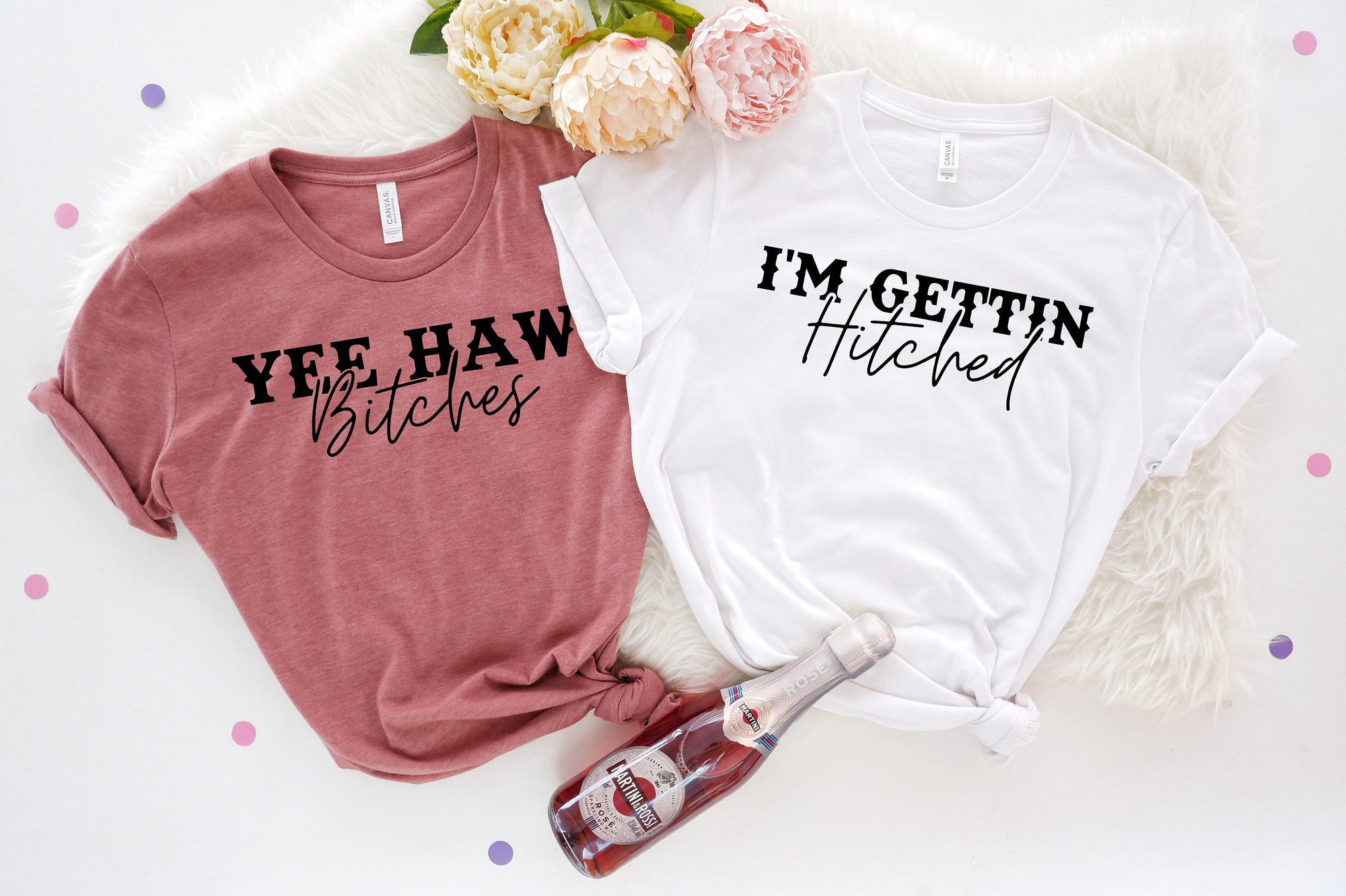 Yee Haw Getting Hitched Tees: Western Bachelorette & Bride Shirts image 1