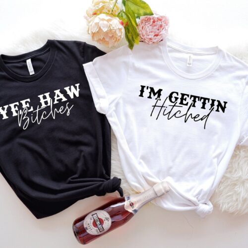 Yee Haw Getting Hitched Tees: Western Bachelorette & Bride Shirts image 0