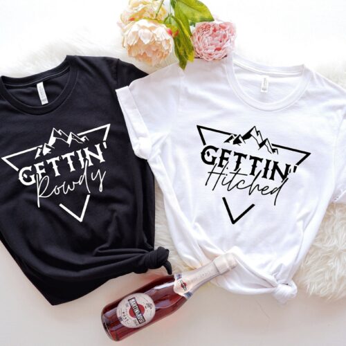 Country Bachelorette Tees: Getting Hitched Team Bride Wedding Party Gifts image 0