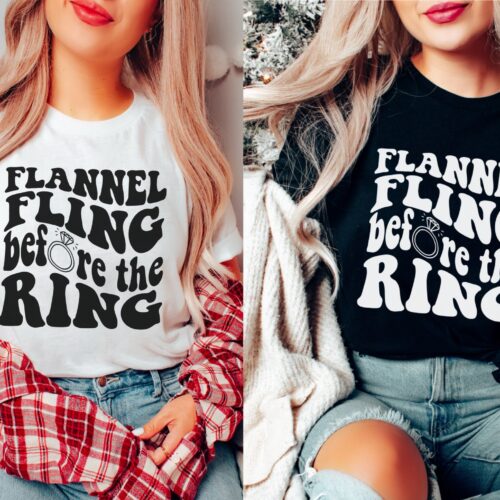 Flannel Fling Bachelorette - Winter & Mountain Party Tees image 0