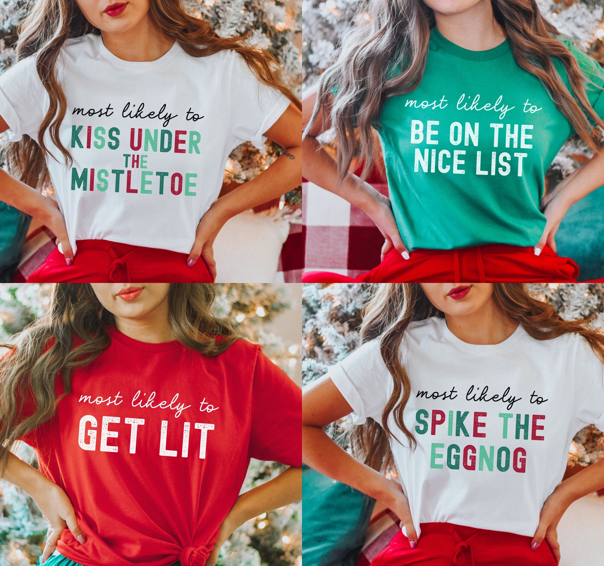 Family & Work Party Xmas Tees: Funny Matching Christmas Shirts image 0