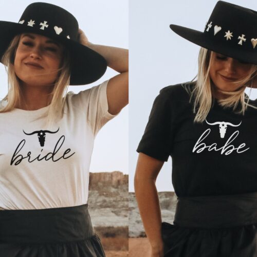 Rodeo & Texas Bachelorette Tees: Bride Western Babe Country Bridal image 0