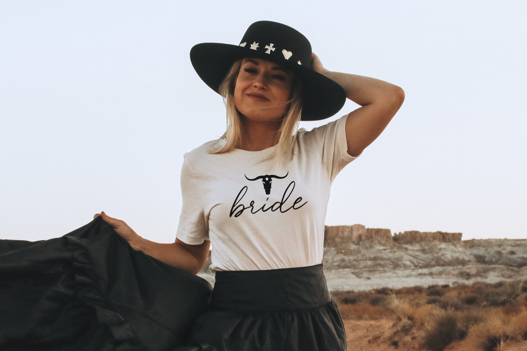 Rodeo & Texas Bachelorette Tees: Bride Western Babe Country Bridal image 1