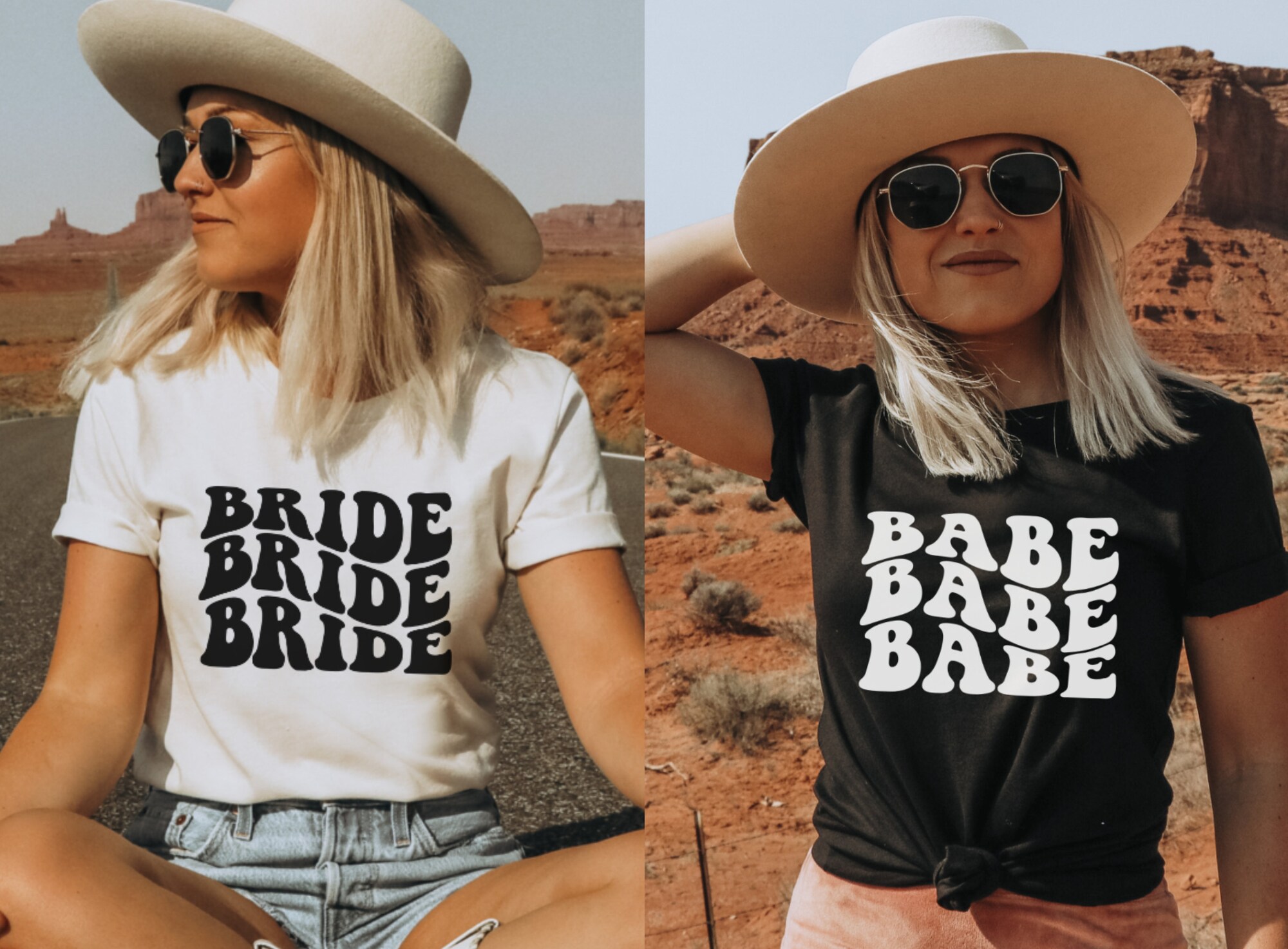 Retro Bachelorette Tees: Preppy Party Bride & Babe Shirts Bridemaid Gifts" image 0