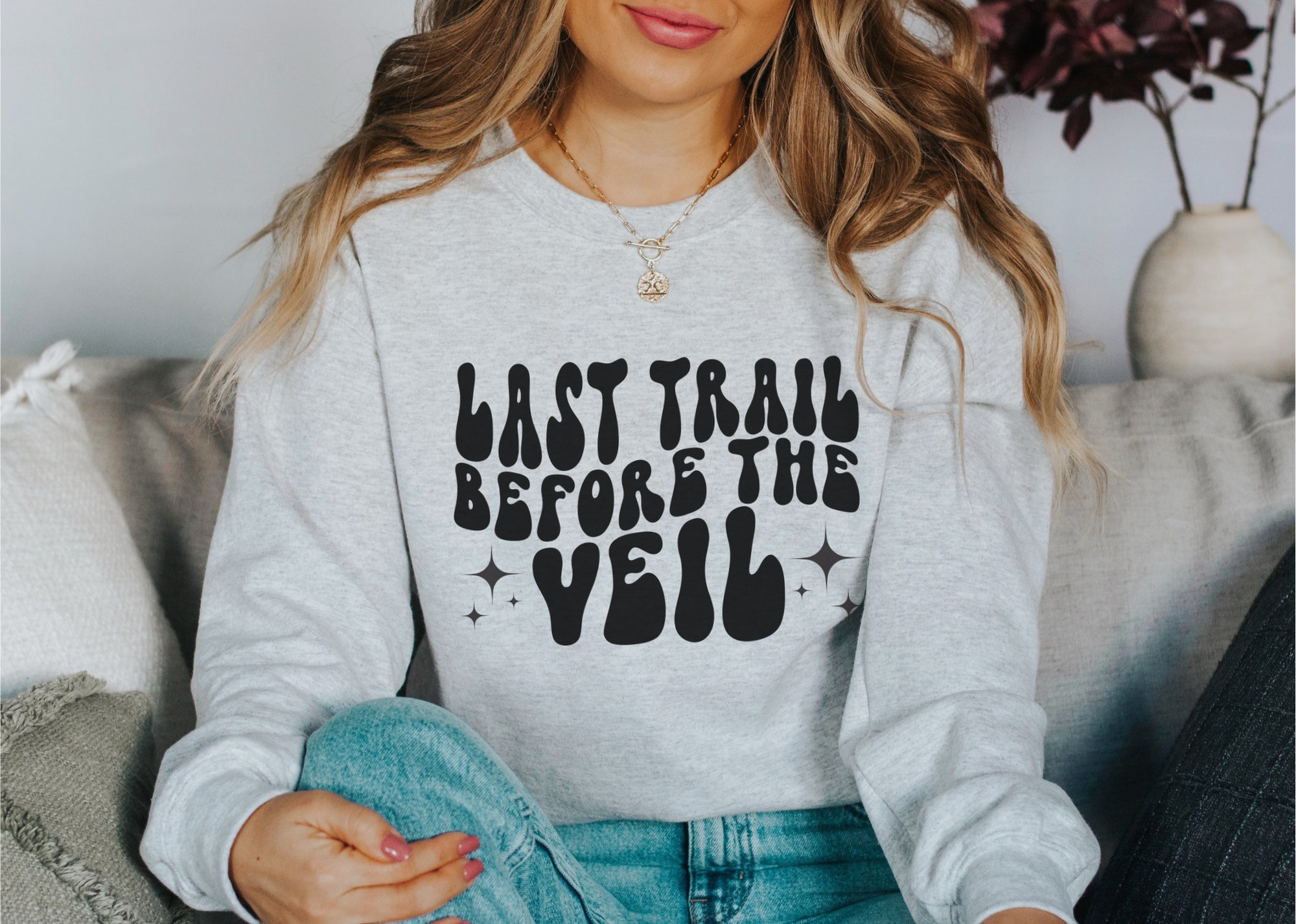 Last Trail Before Veil: Hike Camp Ski & Mountain Bachelorette Sweatshirt image 4