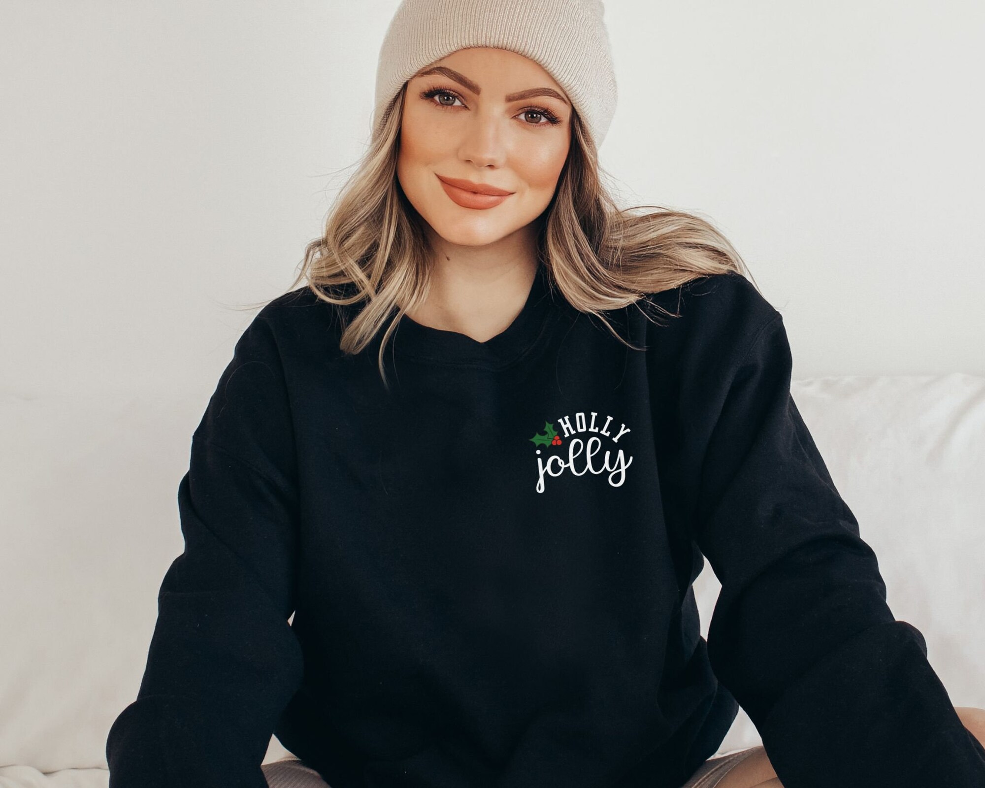 Cute Minimalist Xmas Sweatshirt: Winter & Party Sweater image 3