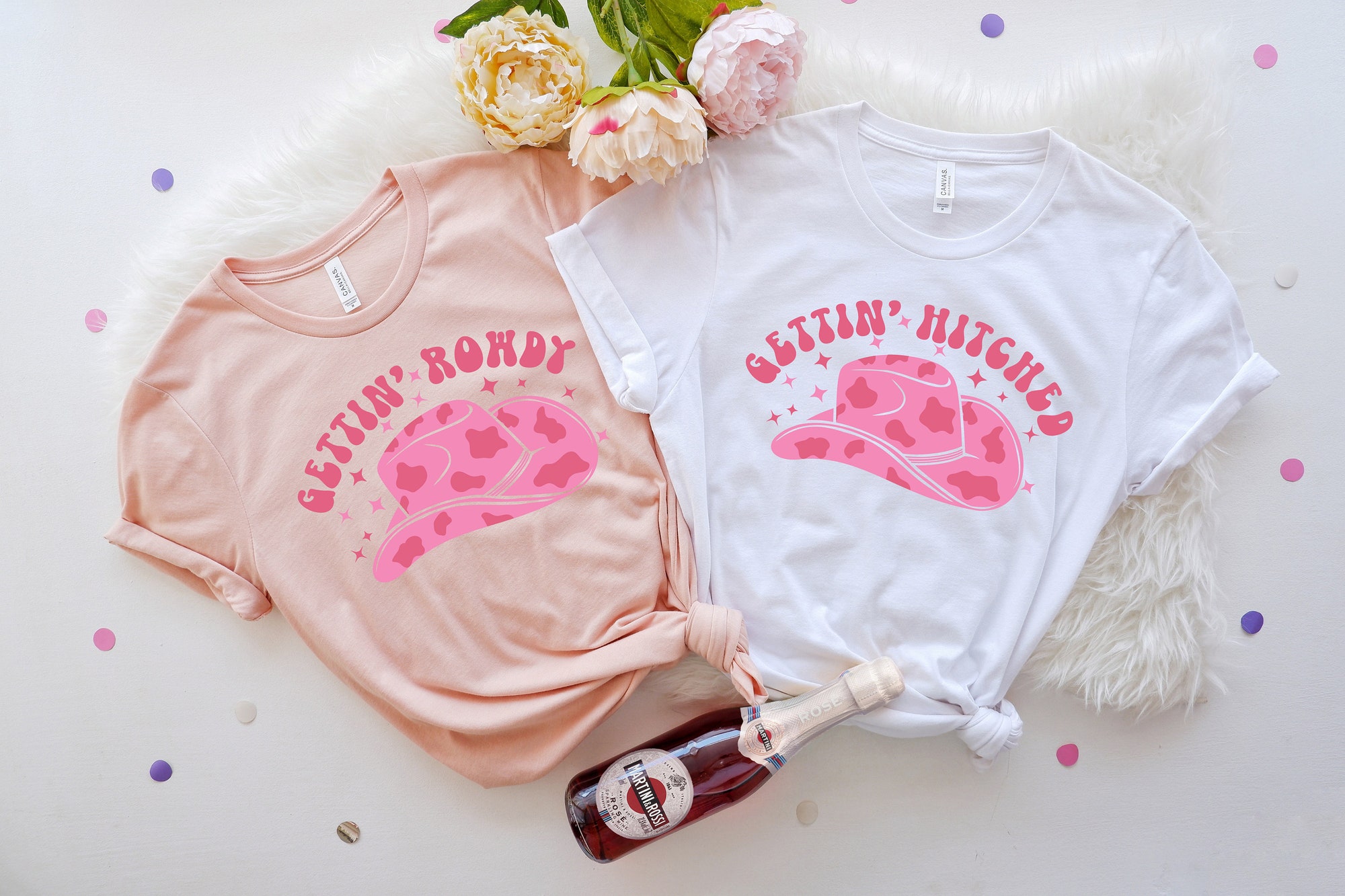 Getting Hitched Rowdy Country Bachelorette Shirt Western Bachelorette Party image 2