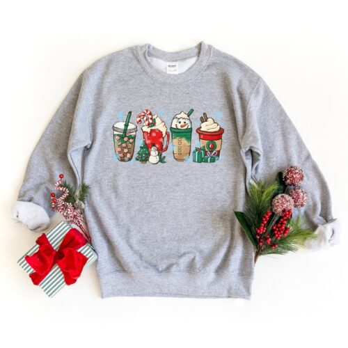 Christmas Hot Chocolate & Coffee Shirt | Winter Warm Cozy Apparel image 0