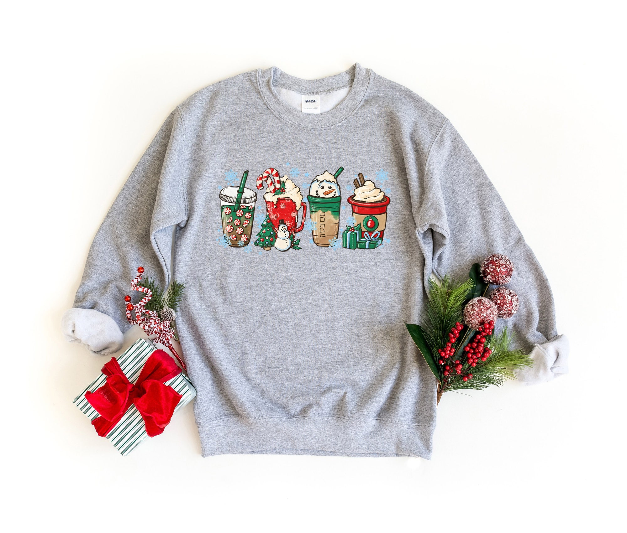 Christmas Hot Chocolate & Coffee Shirt | Winter Warm Cozy Apparel image 0