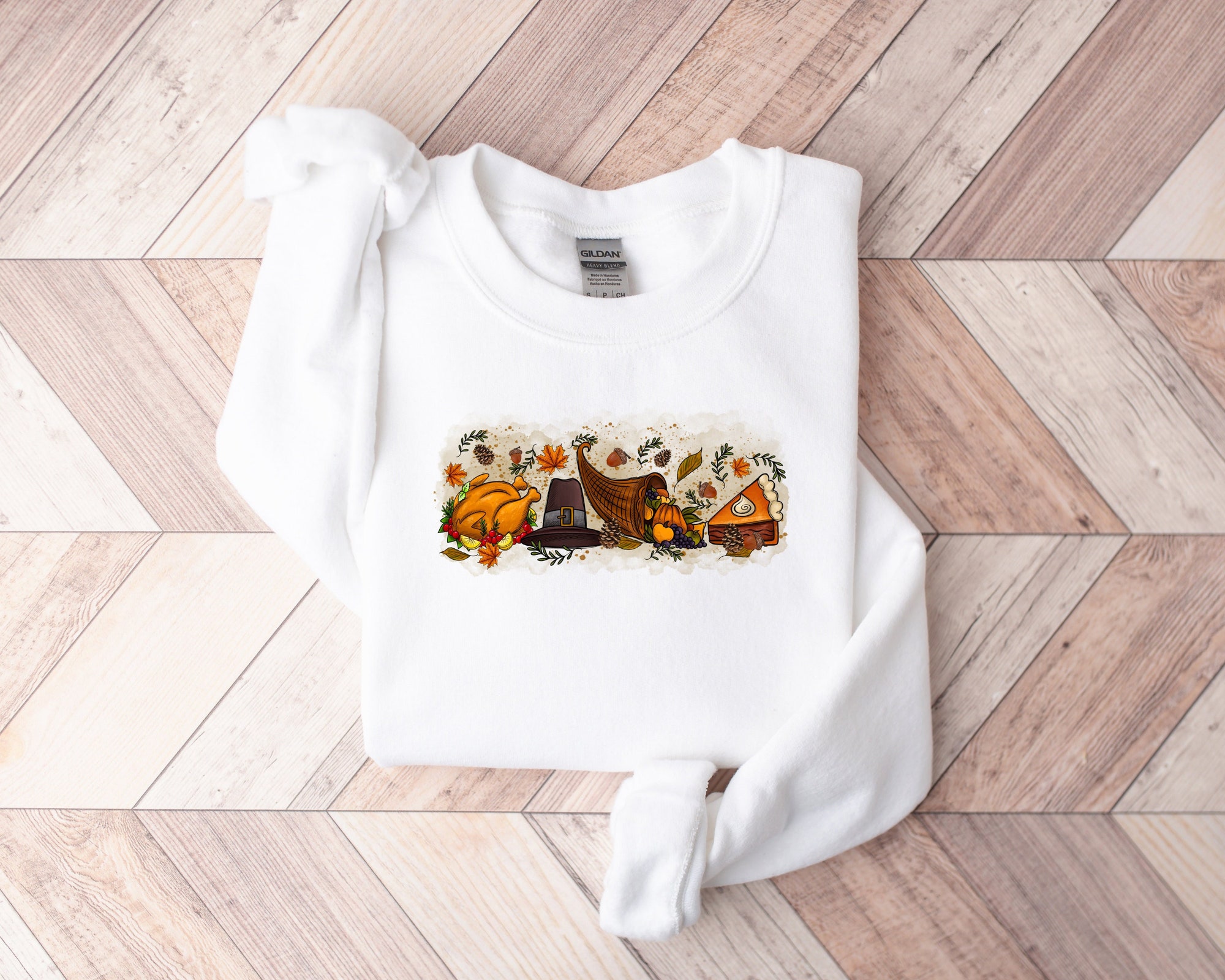 Thankful Thanksgiving Turkey Sweatshirt | Thanksgiving Shirt | Thankful Shirt image 0