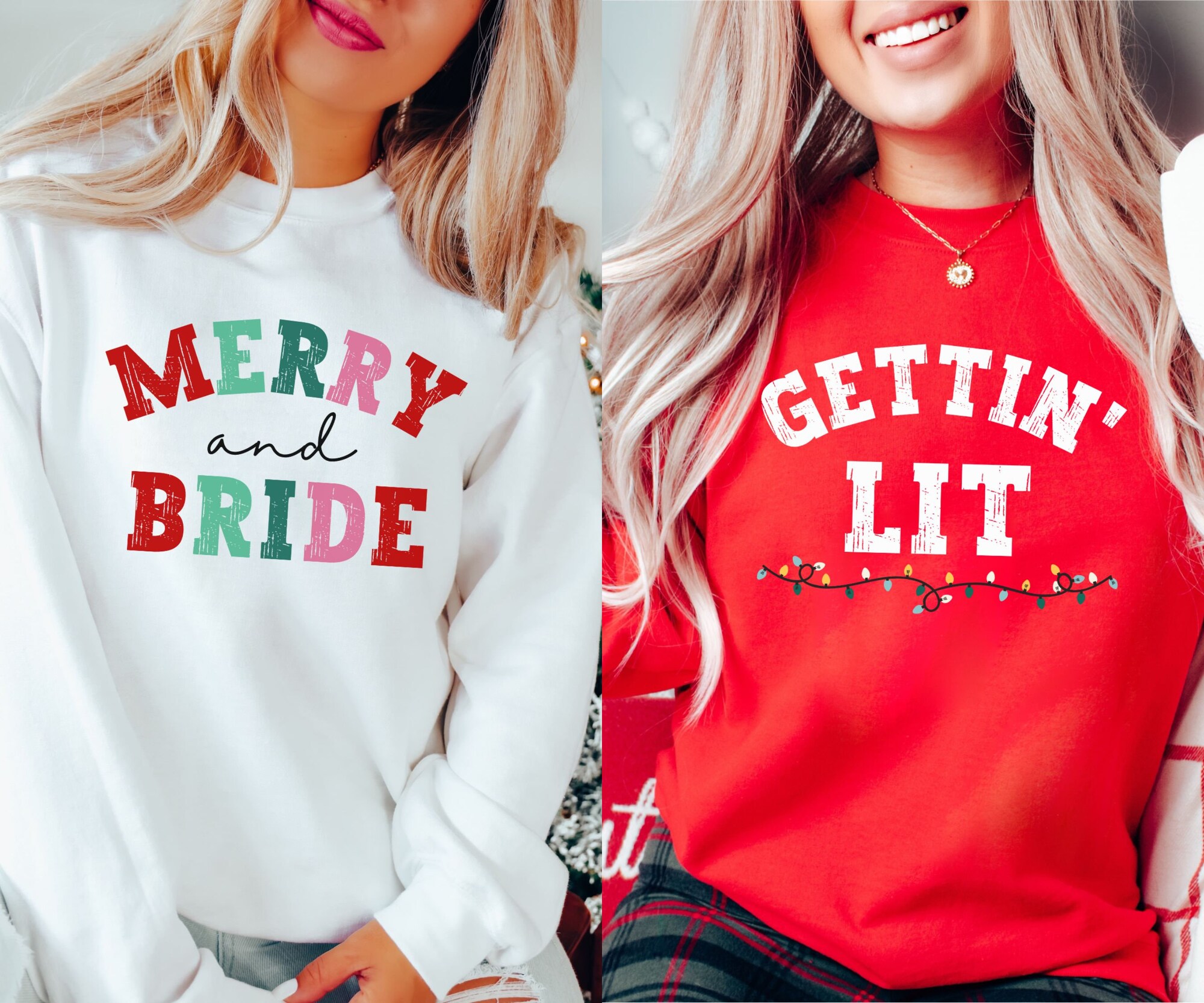 Christmas Bachelorette Party Shirts, Winter Bachelorette Sweatshirt, Christmas Bride Shirt, Xmas Bach Party, Gifts for Bridesmaids Christmas image 1