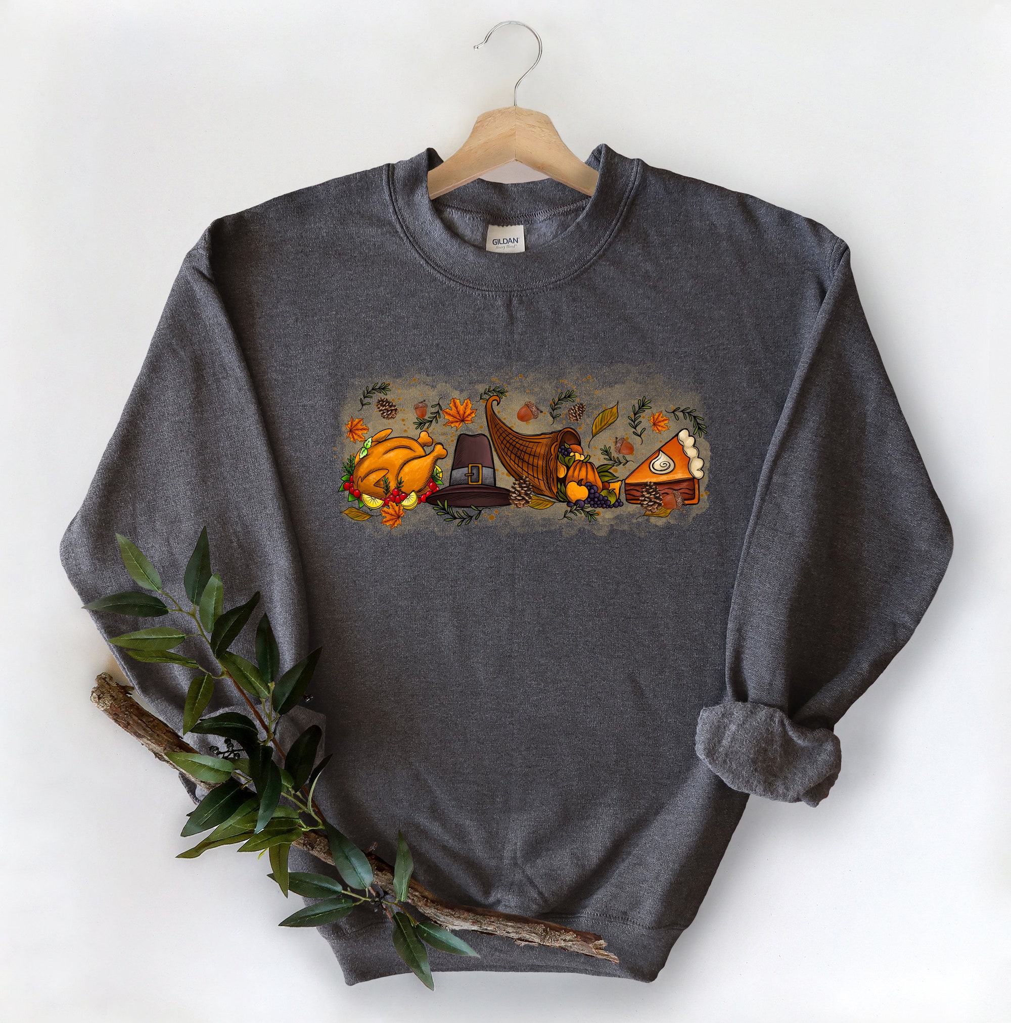 Thankful Thanksgiving Turkey Sweatshirt | Thanksgiving Shirt | Thankful Shirt image 3