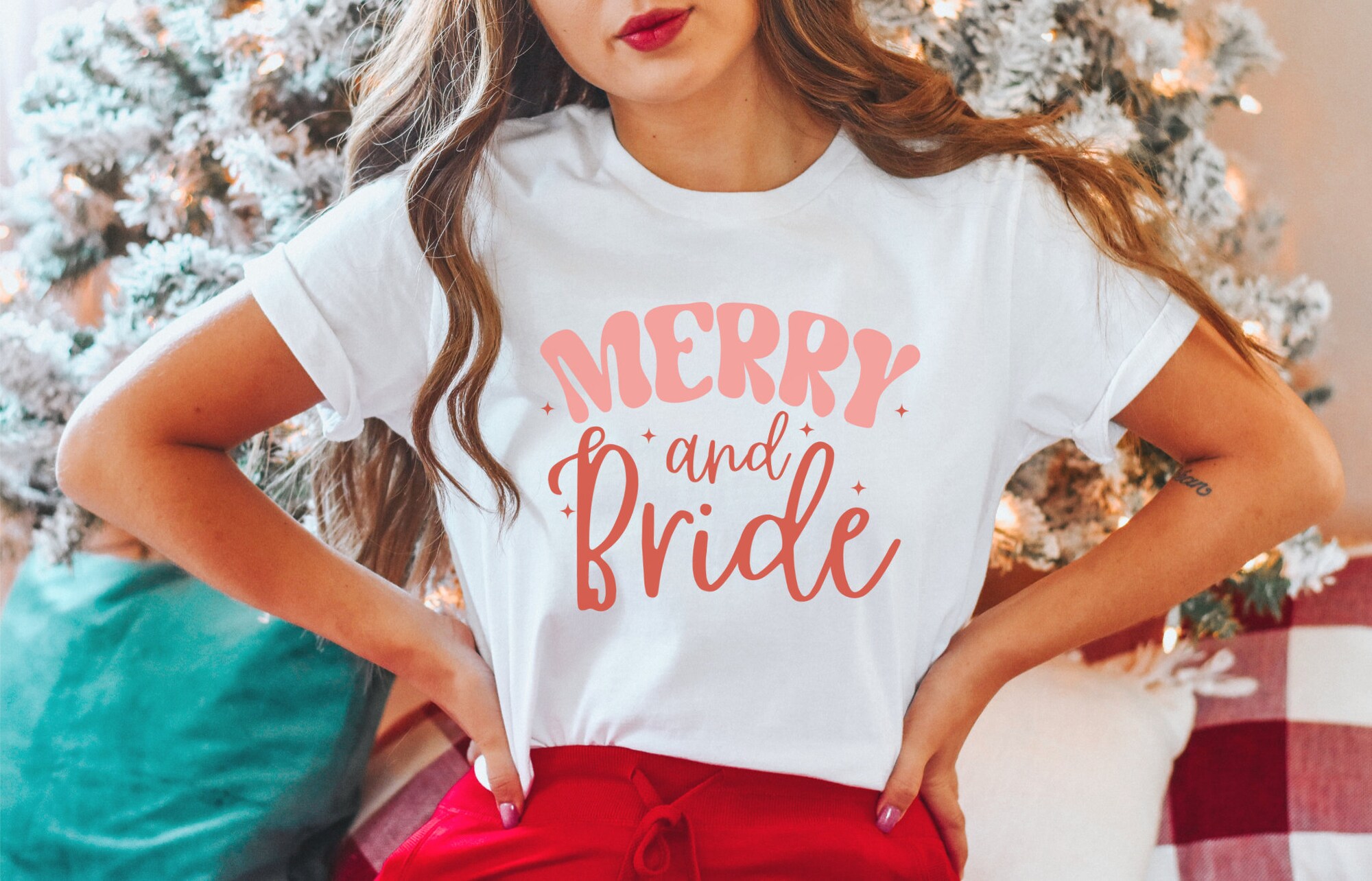 Xmas Bach Party Shirts: Bride & Bridesmaid Winter Tees image 2