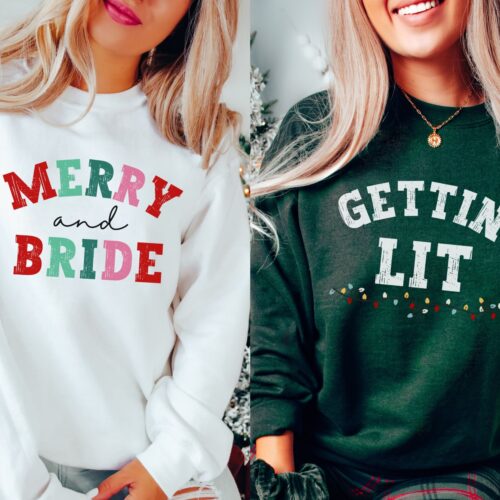 Christmas Bachelorette Party Shirts, Winter Bachelorette Sweatshirt, Christmas Bride Shirt, Xmas Bach Party, Gifts for Bridesmaids Christmas image 0