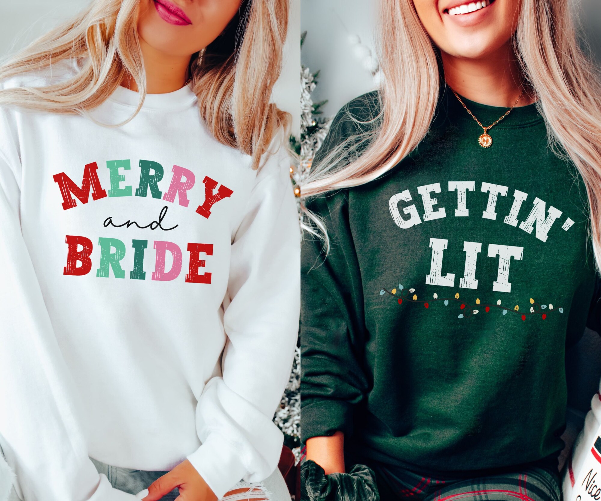 Xmas Bachelorette Shirts & Gifts: Winter Bride & Bridesmaid Tees image 1