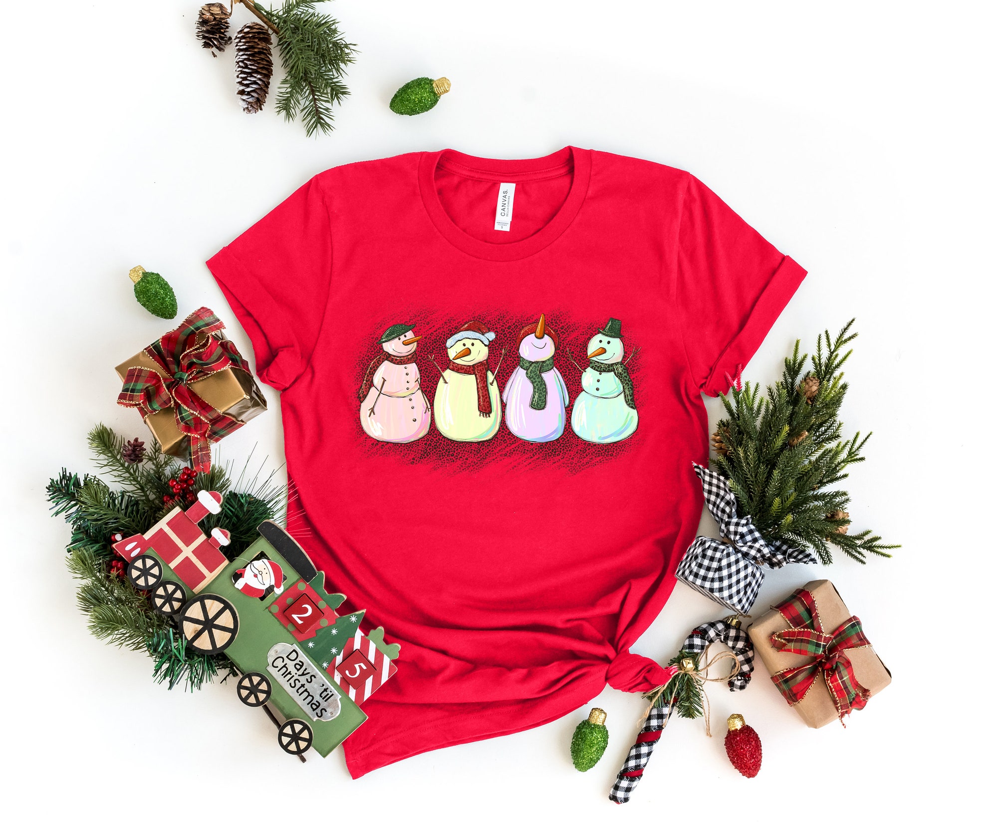 Snowman Christmas Shirt: Sweatshirt Tee Crewneck Sweater for Women image 2