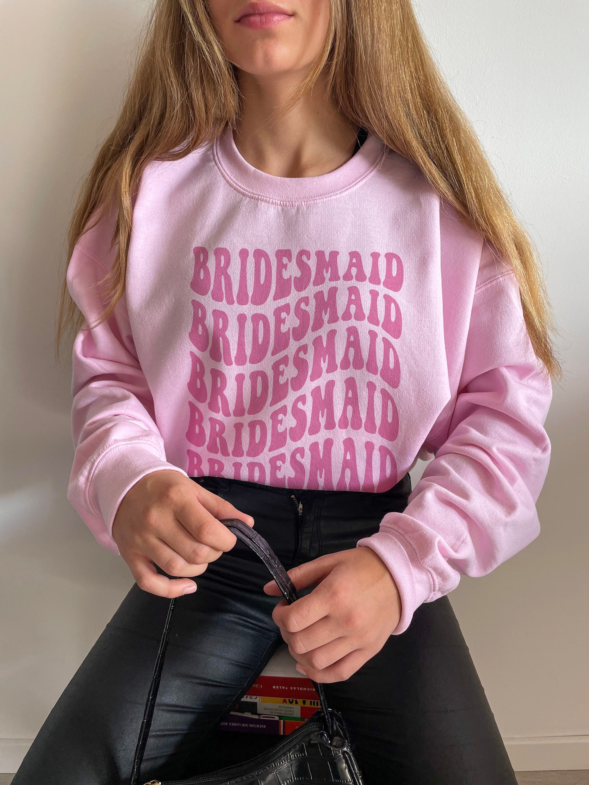 Retro Bridesmaid Sweatshirt - Groovy Boho Bridal Party Theme Groovy Bachelorette Theme Party image 2