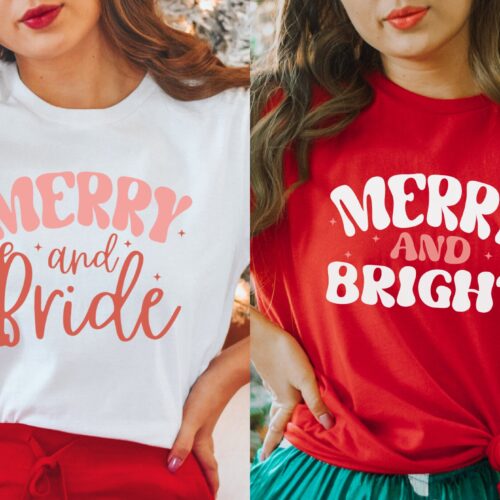 Xmas Bach Party Shirts: Bride & Bridesmaid Winter Tees image 0