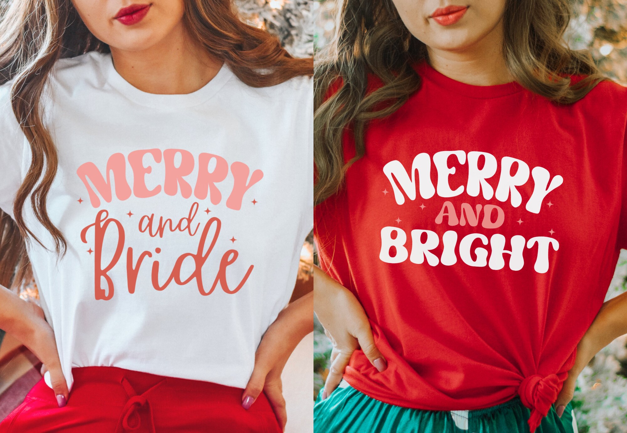 Xmas Bach Party Shirts: Bride & Bridesmaid Winter Tees image 0