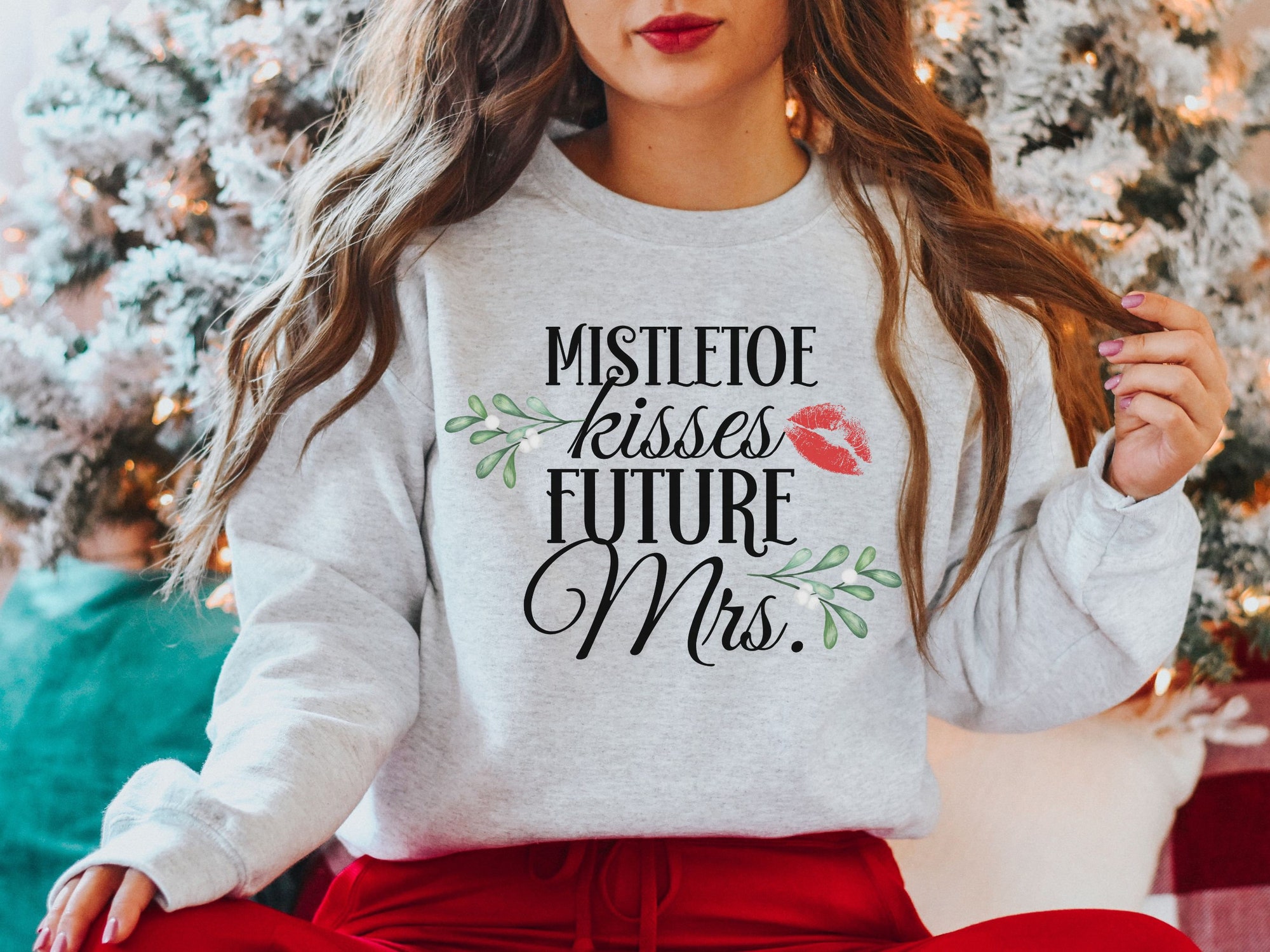 Future Mrs & Fiance Christmas Sweater - Engagement & Bridal Tee Bachelorette Party image 5